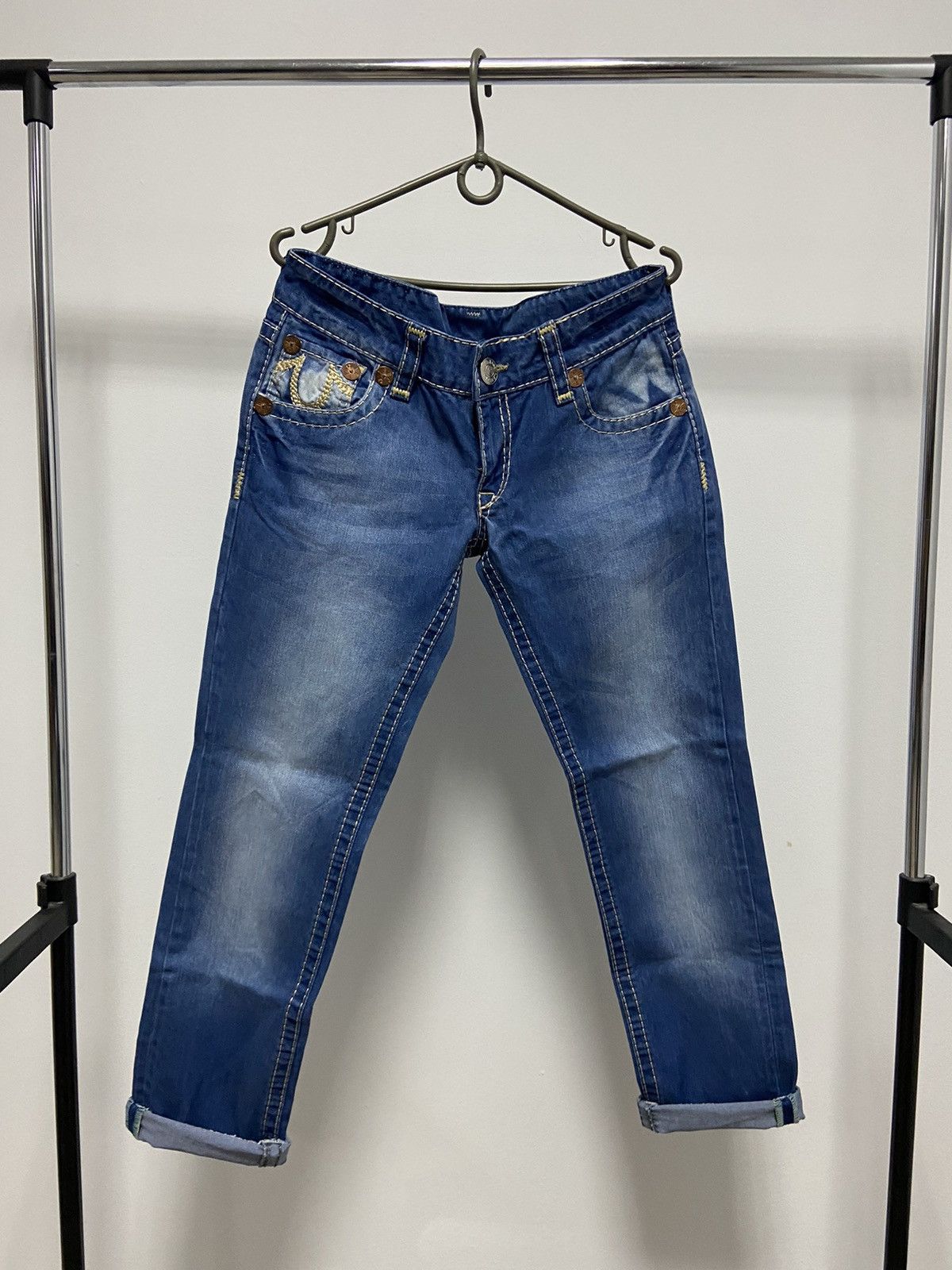True Religion × Vintage True Religion jeans Pants Selvedge Vintage Y2K Logo Pocket Size US 31 - 2 Thumbnail