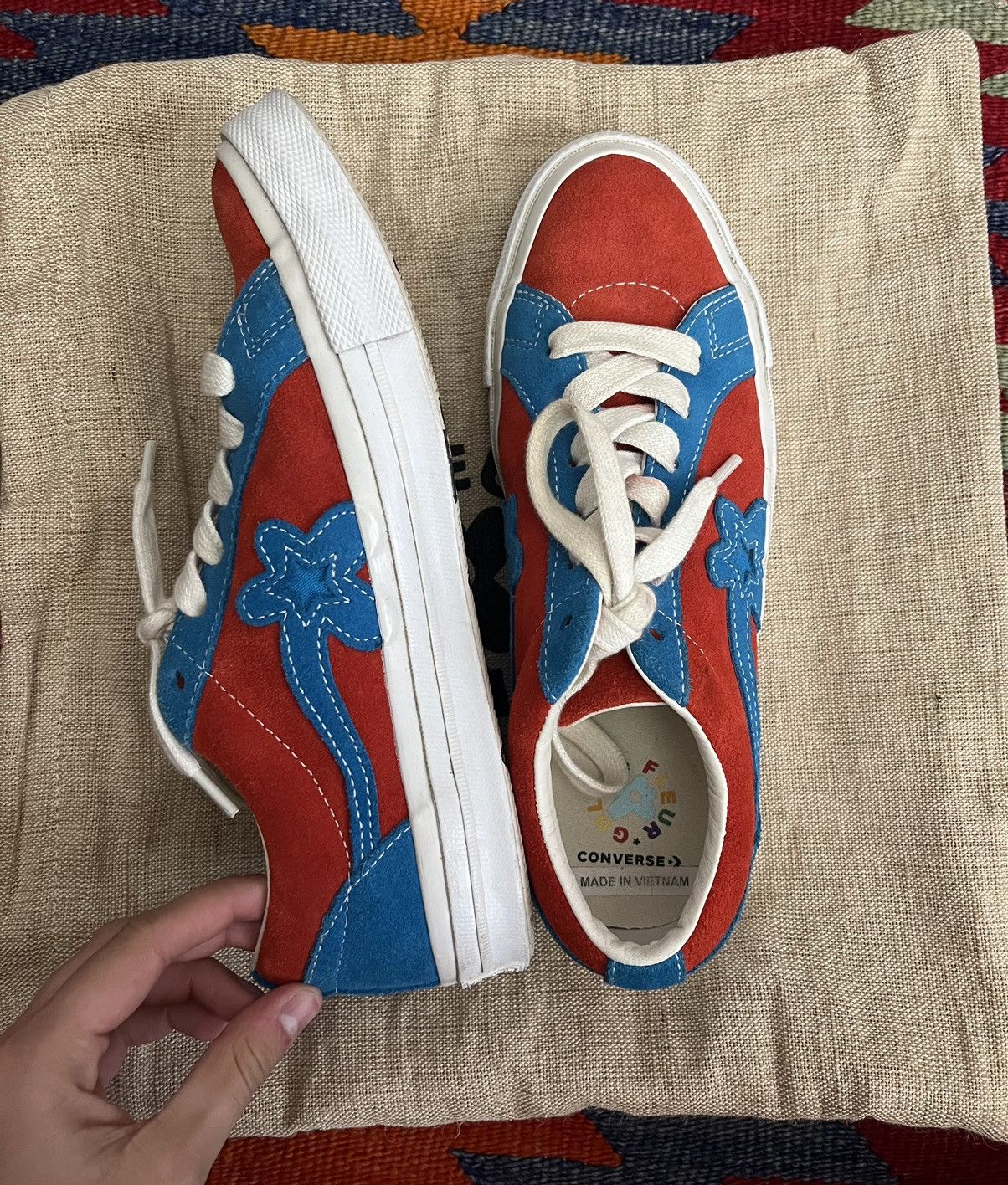 Red and blue golf le fleur converse online