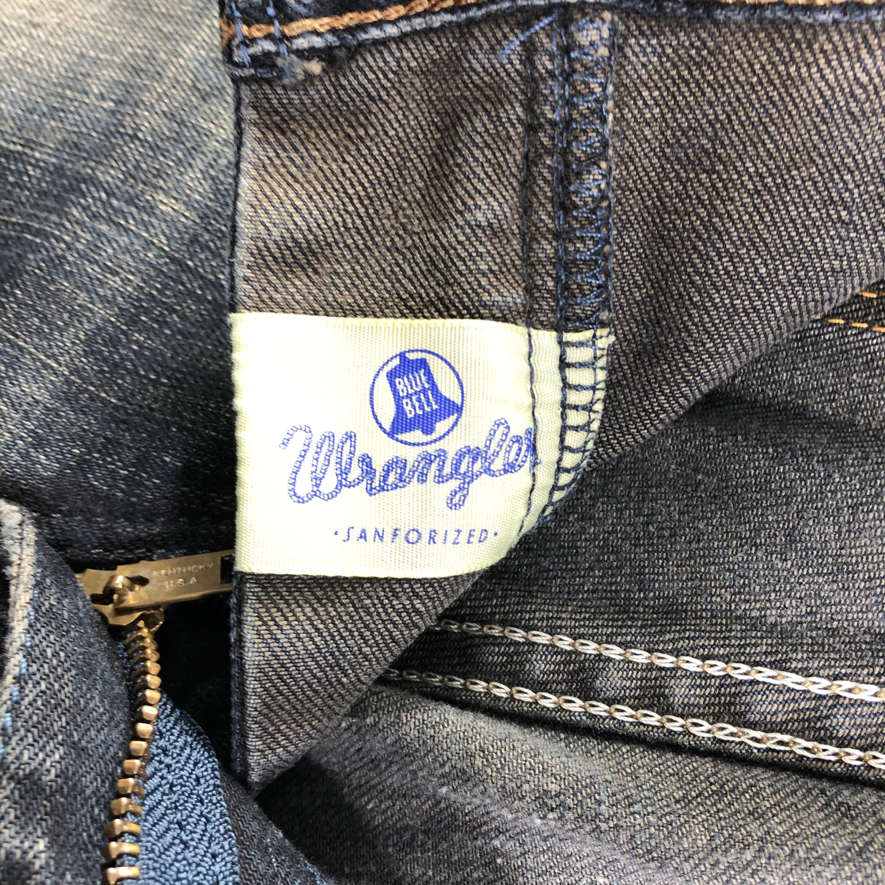 Vintage Vintage Wrangler Blue Bell Jeans Faded Denim KJ2239 Size US 30 / EU 46 - 10 Thumbnail