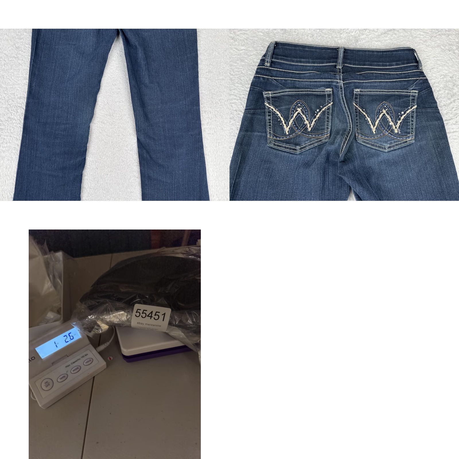 Wrangler Wrangler Bootcut Jeans Juniors 5/6 Blue Med Wash Low Rise Stretch Denim 28x32 Size 27" / US 4 / IT 40 - 10 Thumbnail