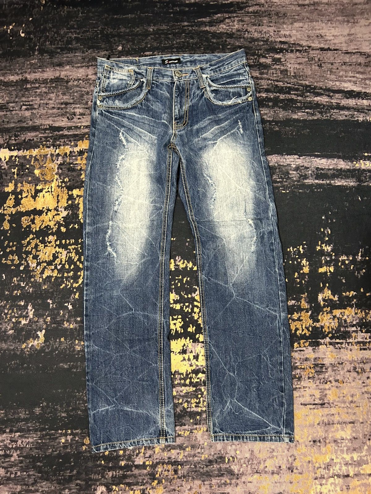 Japanese Brand Vintage Japanese Sorridere Mud Wash Claw Mark Jeans Size US 32 / EU 48 - 2 Thumbnail