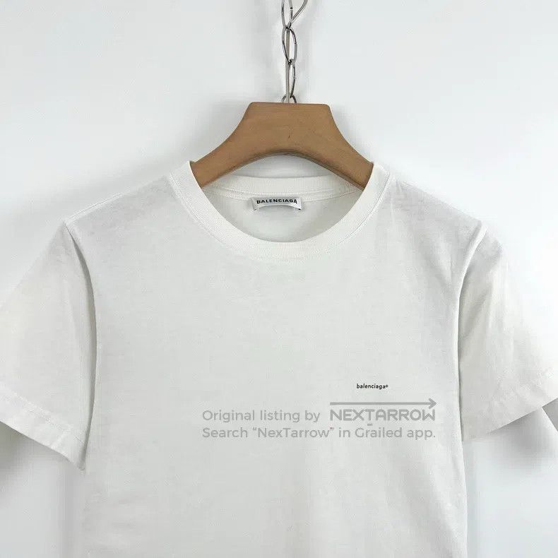 Balenciaga Balenciaga White letter print round-neck T-shirt Size US M / EU 48-50 / 2 - 3 Thumbnail