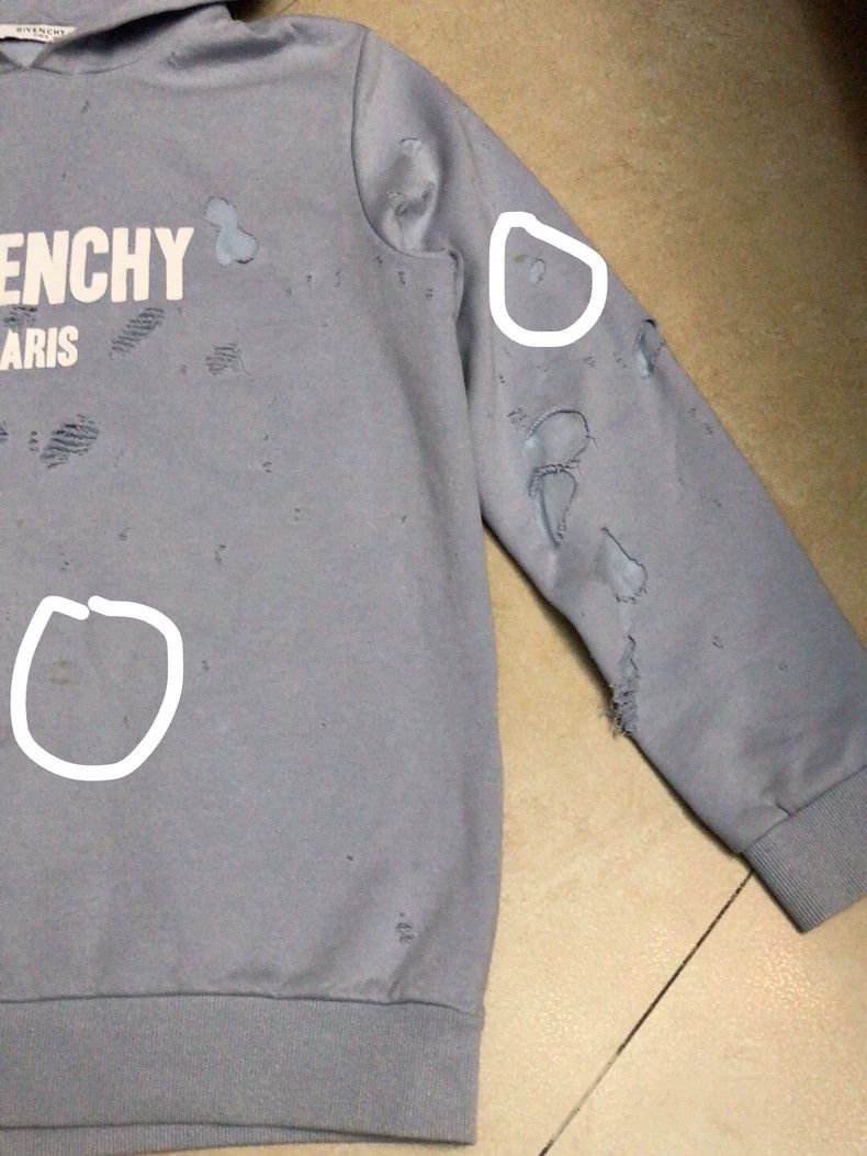 Givenchy Givenchy Men's Hooded Ripped Hoodie Size US M / EU 48-50 / 2 - 2 Thumbnail