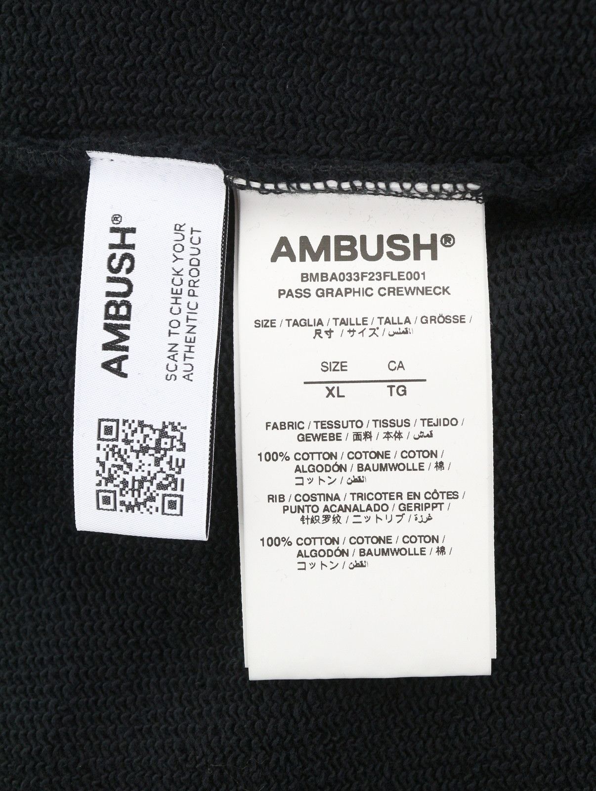 Ambush Design PASS GRAPHIC CREWNECK XL Distress RRP497 87762 Size US XL / EU 56 / 4 - 8 Thumbnail