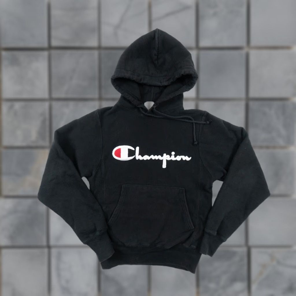 Champion Champion Sweatshirt Adult XS Black Reverse Weave Spellout Embroidered Logo Pullover Men Size US XS / EU 42 / 0 - 1 Thumbnail