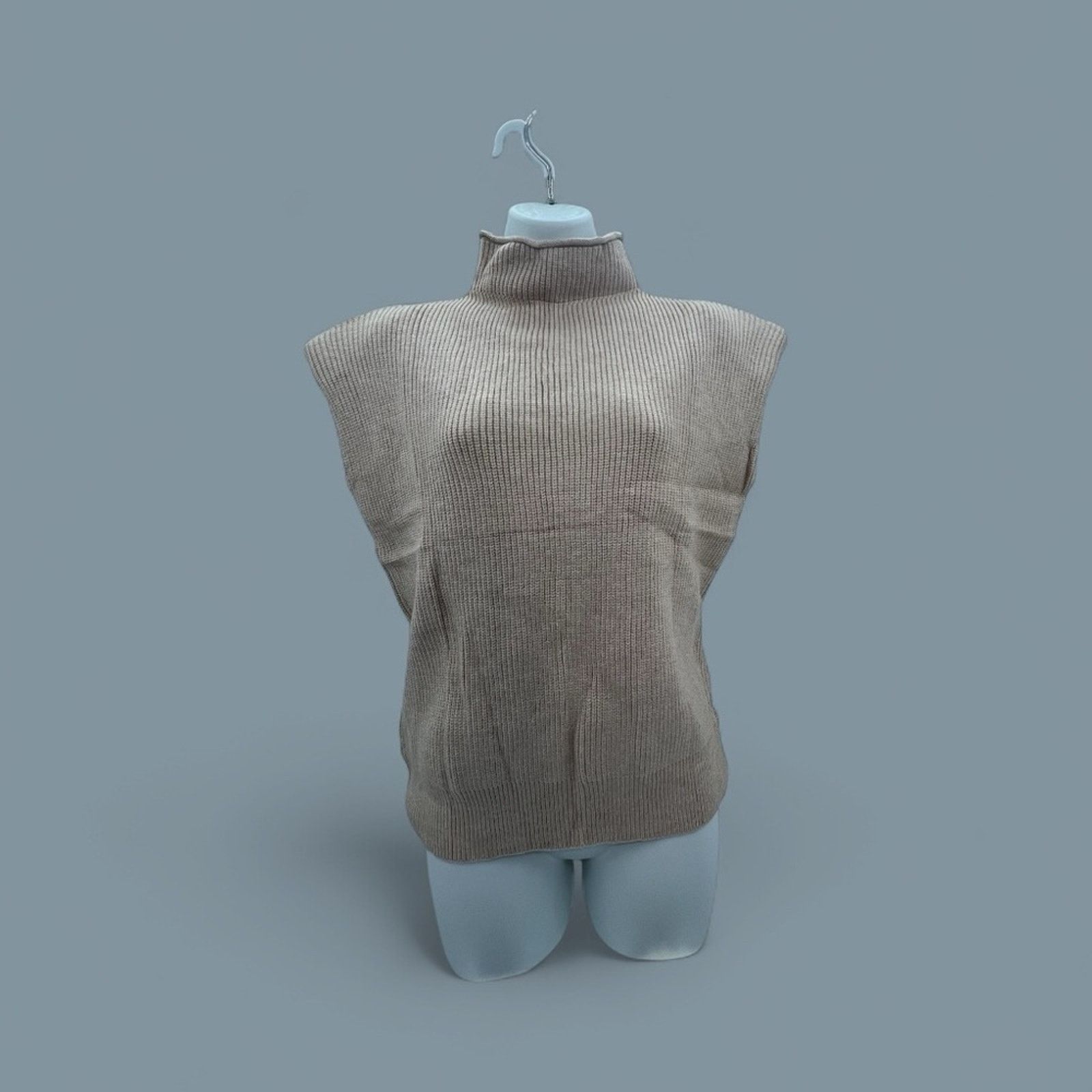 & Other Stories Sleeveless Tan Turtleneck Sweater (XS) NWOT Size XS / US 0-2 / IT 36-38 - 1 Thumbnail