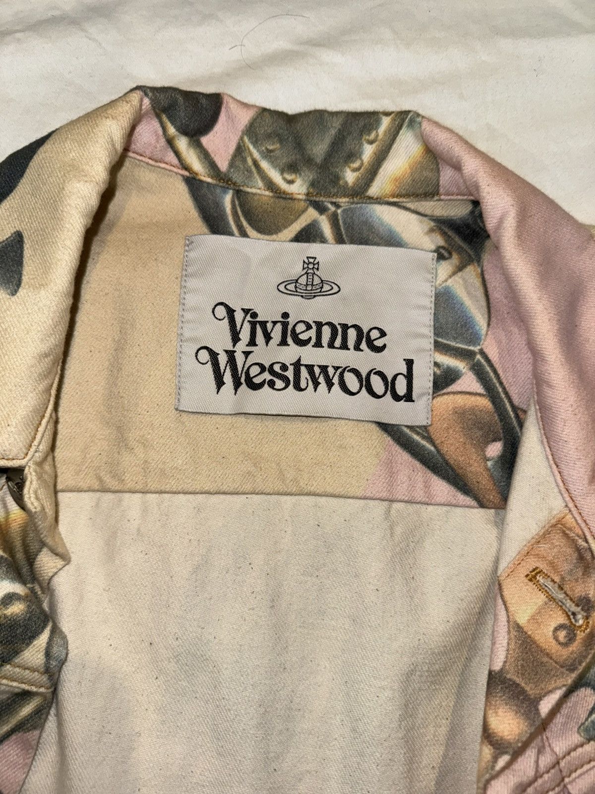 Vivienne Westwood Vivienne Westwood Orb Print Denim Jacket Size US L / EU 52-54 / 3 - 4 Thumbnail