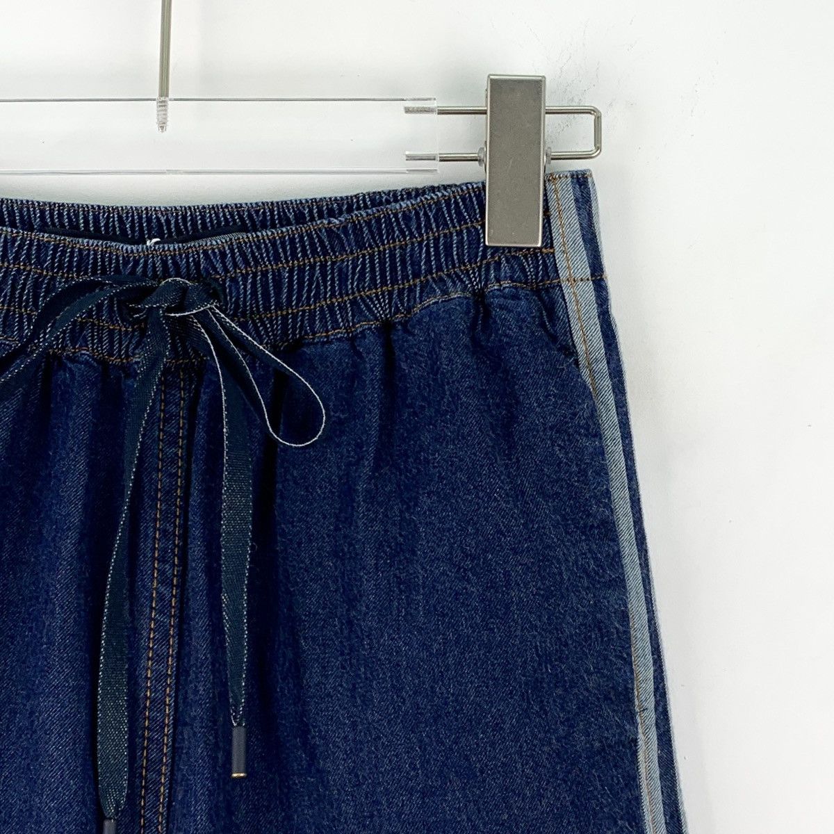 Dior Dior Dark Blue Side Logo Letter Denim Wide-leg Pants K26WX Size 24" / US 00 / IT 34 - 3 Thumbnail