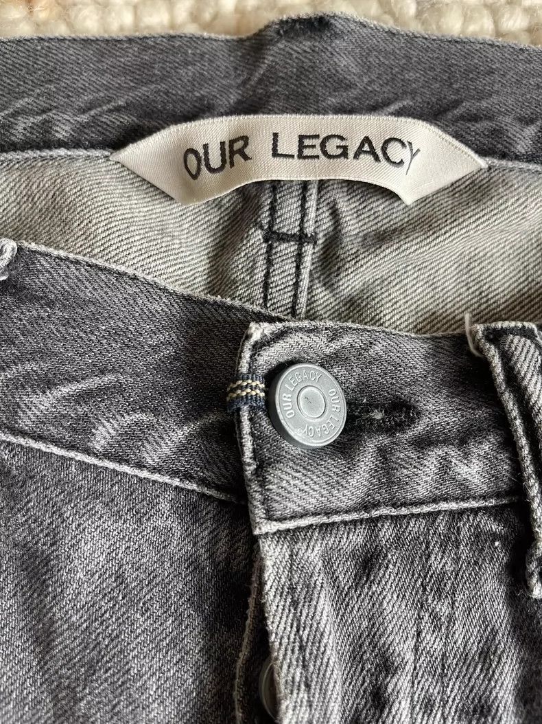Our Legacy our legacy Grey and black natural washed old micro-conical Size US 34 / EU 50 - 3 Thumbnail