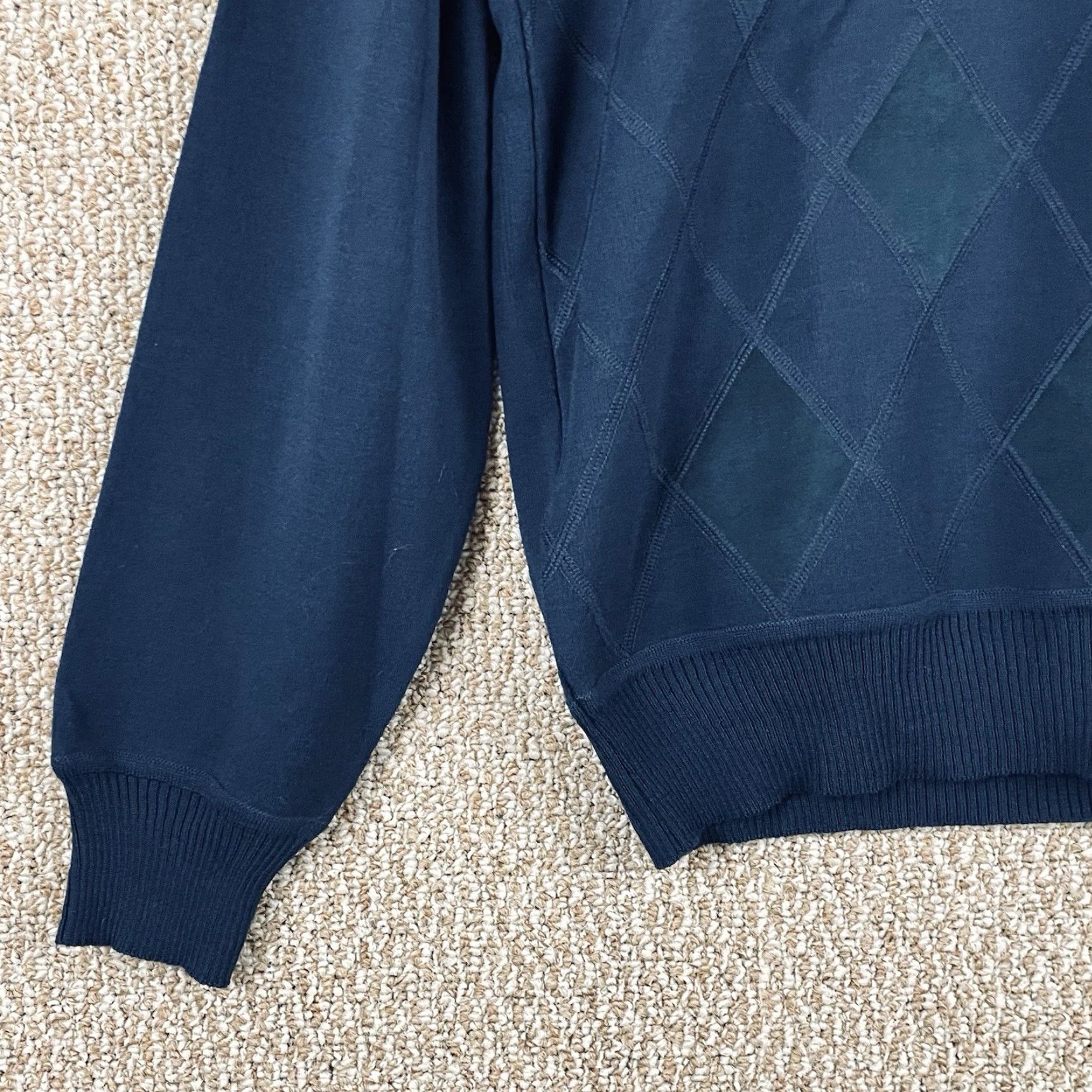 Zephyr VINTAGE St. Croix Sweater XL V-Neck Argyle Wool PullOver Men Blue 100% Wool T297 Size US XL / EU 56 / 4 - 2 Thumbnail