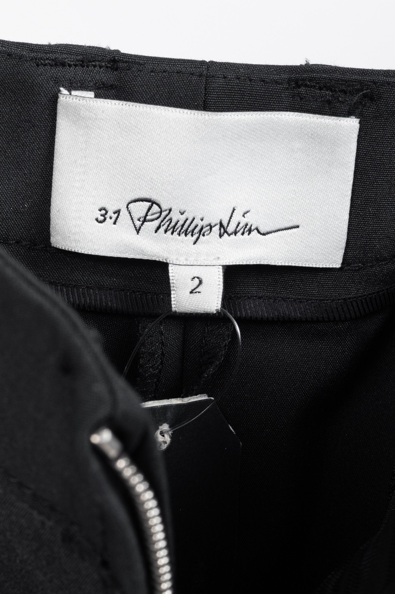 3.1 Phillip Lim 3.1 Phillip Lim PF13 Black Cotton Leather-Trim Skinny Pants Size 26" / US 2 / IT 38 - 9 Thumbnail