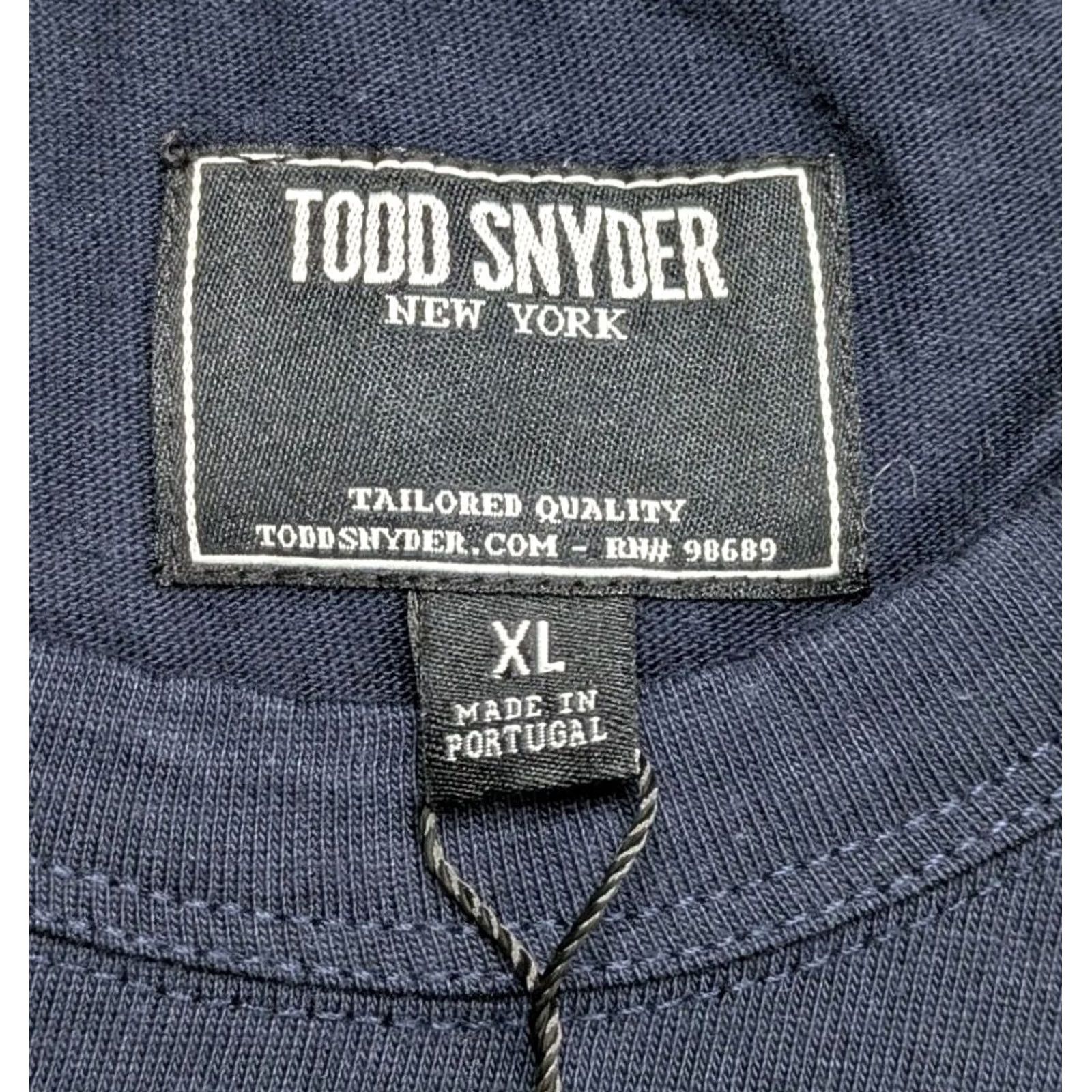 Todd Snyder Todd Snyder T Shirt Blue XL Designer Stripe Short Sleeve New York NWT Size US XL / EU 56 / 4 - 4 Thumbnail