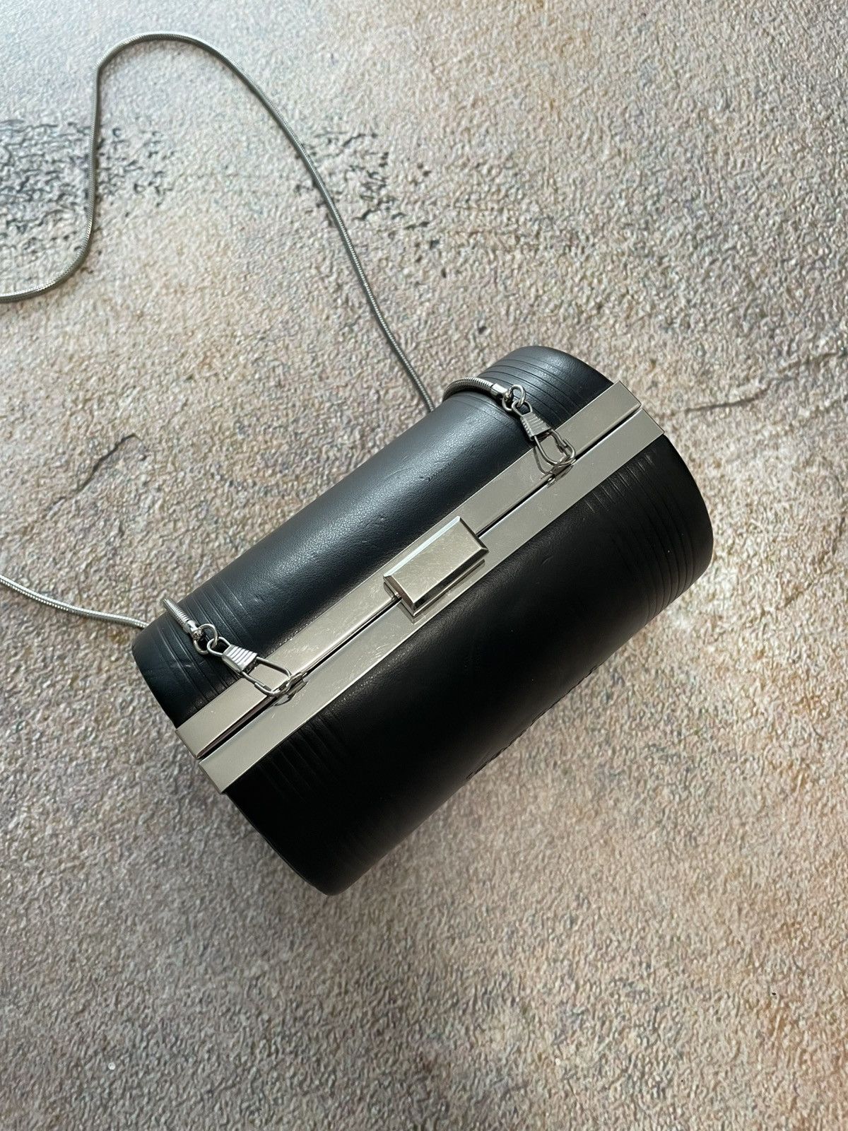 Jean Paul Gaultier Vintage Jean Paul Gaultier Black Leather Cylinder Clutch Size ONE SIZE - 3 Thumbnail