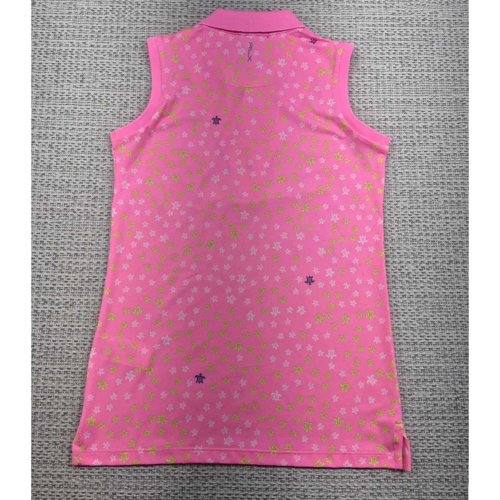 RLX Ralph Lauren RLX Ralph Lauren Polo Shirt Womens XXS Pink Turtle Print Golf Stretch Sleeveless Size XXS / US 00 / IT 34 - 5 Thumbnail