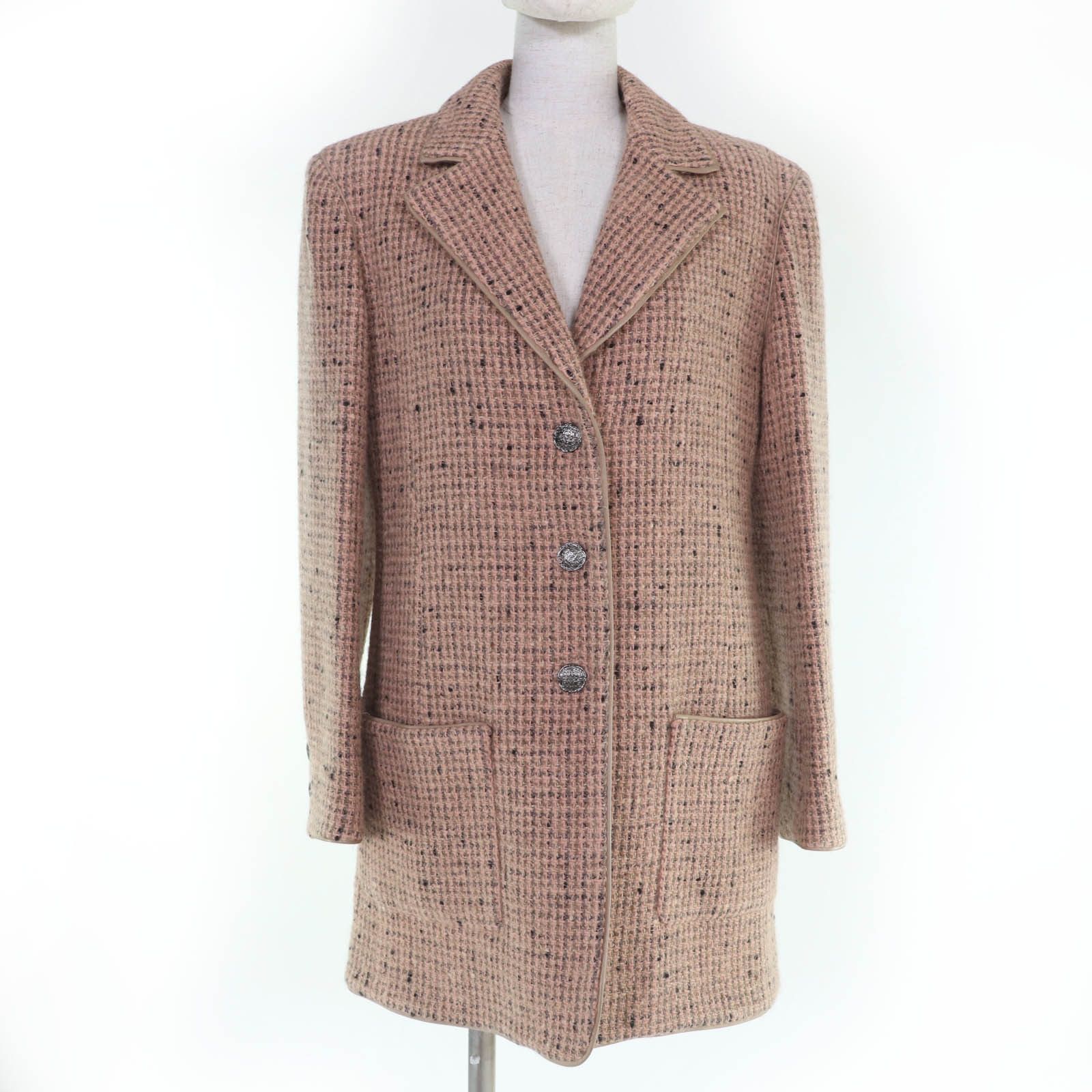 Chanel Chanel CHANEL Leather Wool Blend Jacket Textile Outerwear P09591V05961 DUTY FREE for USA Size ONE SIZE - 1 Thumbnail
