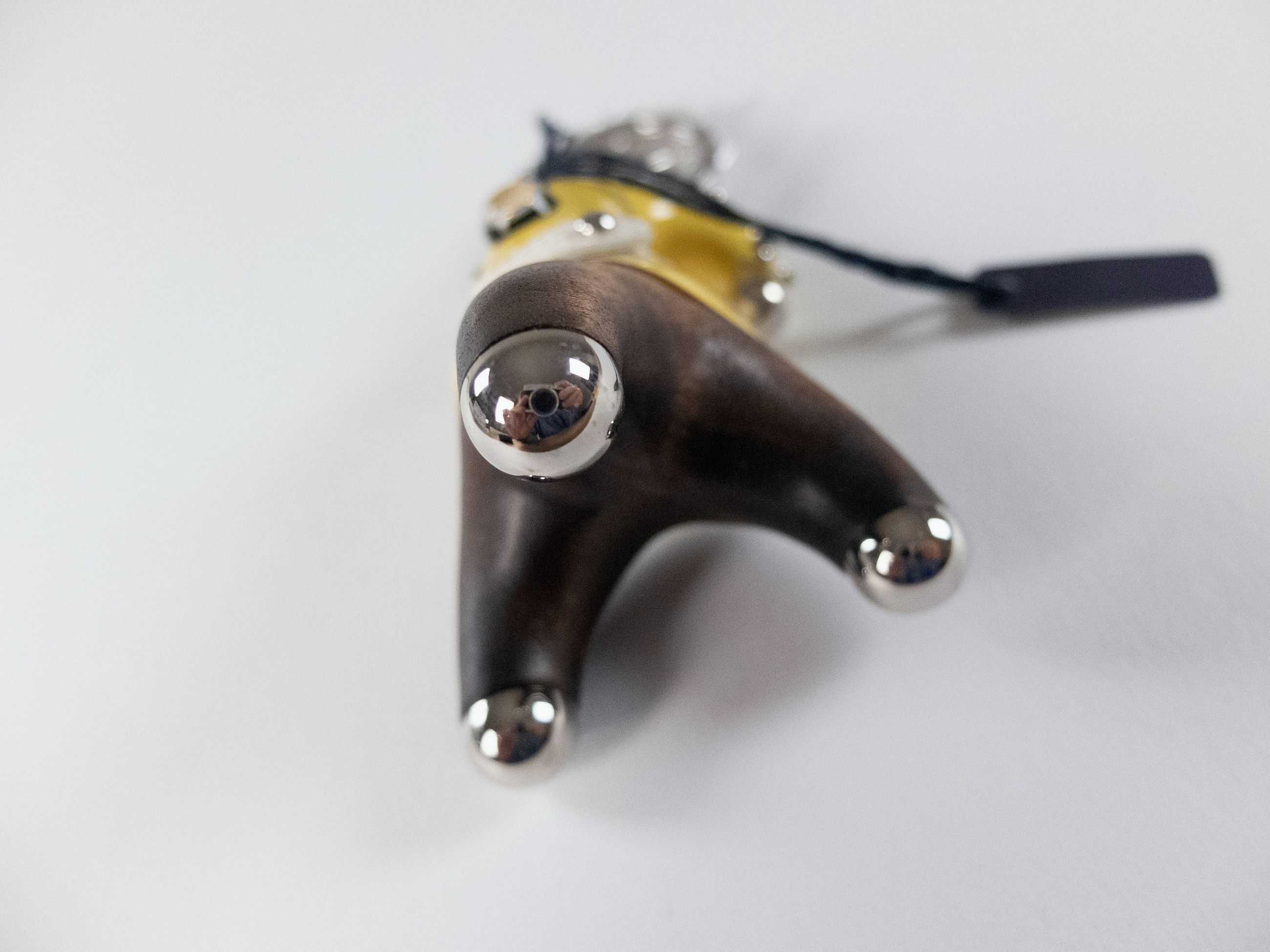 Prada PRADA Pradamalia Fiddle leather & wood robot keyring charm Size ONE SIZE - 5 Thumbnail