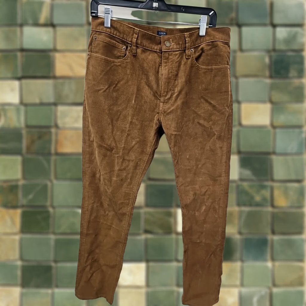 J.Crew J.Crew Slim Fit Corduroy Pants Mens 32x30 Brown Slim Classic 5-Pocket Chino Pants Size US 32 / EU 48 - 1 Thumbnail