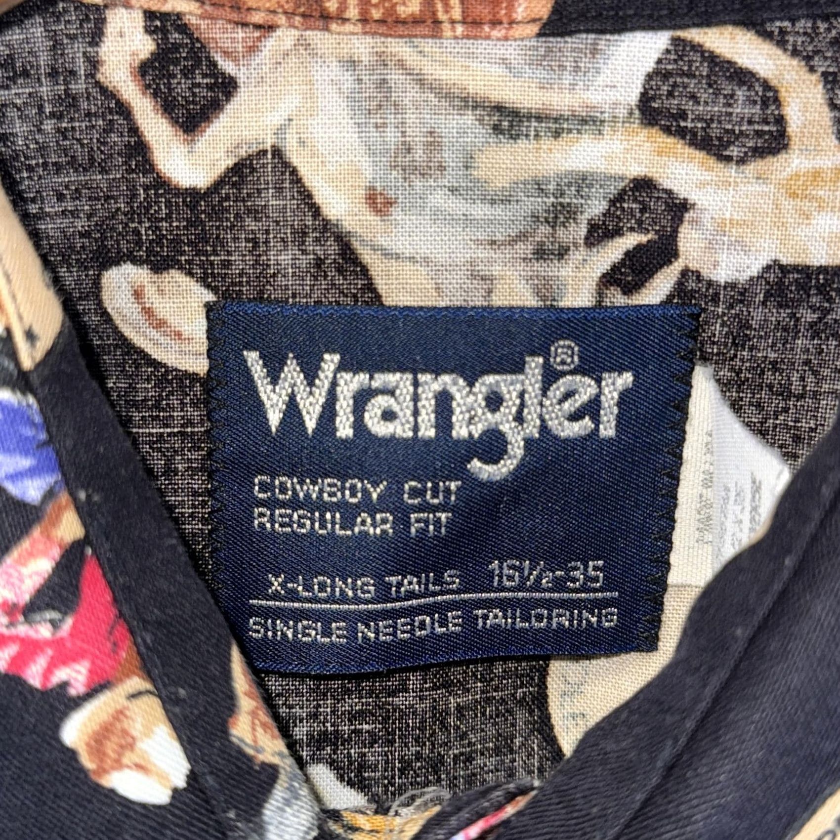 Wrangler Wrangler Shirt Mens L Black Cowboy Cut Rodeo PRCA Western Long Sleeve Button-Up With Pockets Size US L / EU 52-54 / 3 - 5 Thumbnail