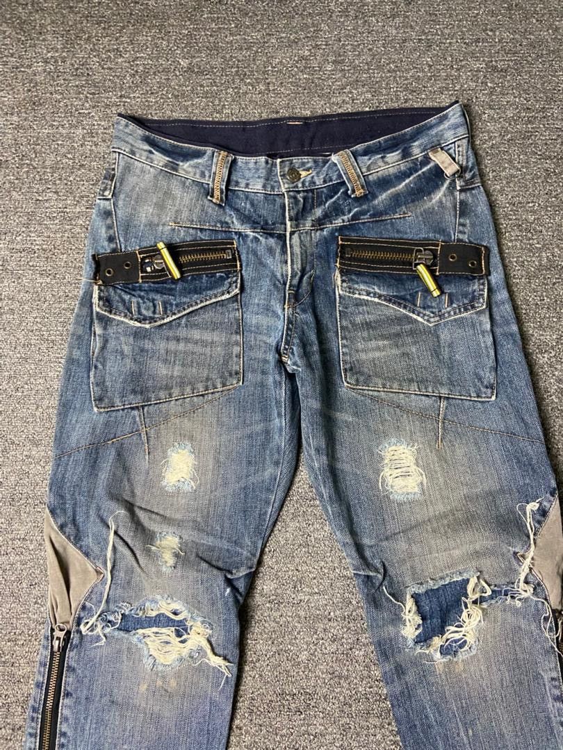PPFM 🔥 PPFM Bondage Multi-zipper Denim Jeans 🔥 (136) Size US 32 / EU 48 - 17 Thumbnail
