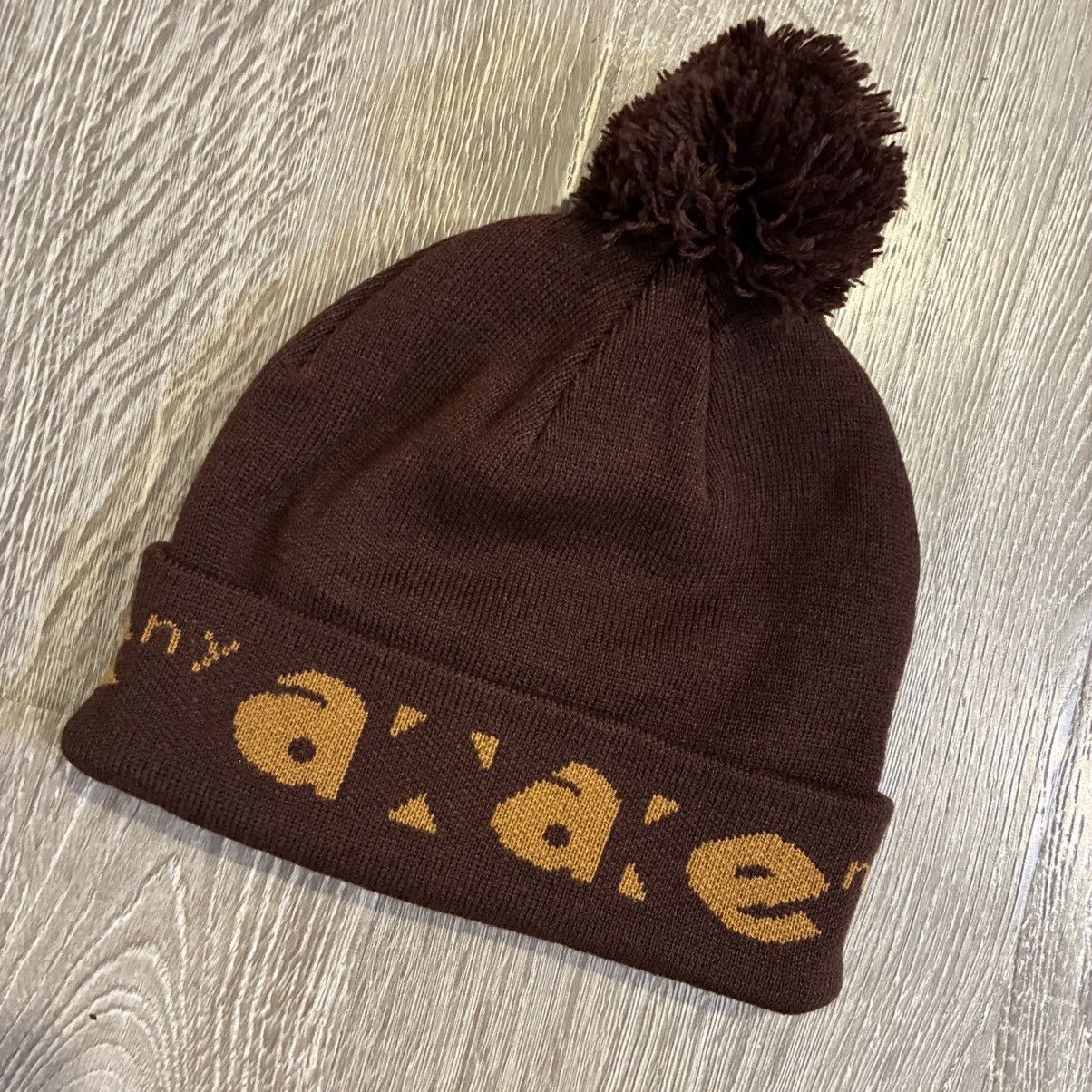 Awake NY Awake NY Logo Pom Beanie Brown Size ONE SIZE - 1 Thumbnail