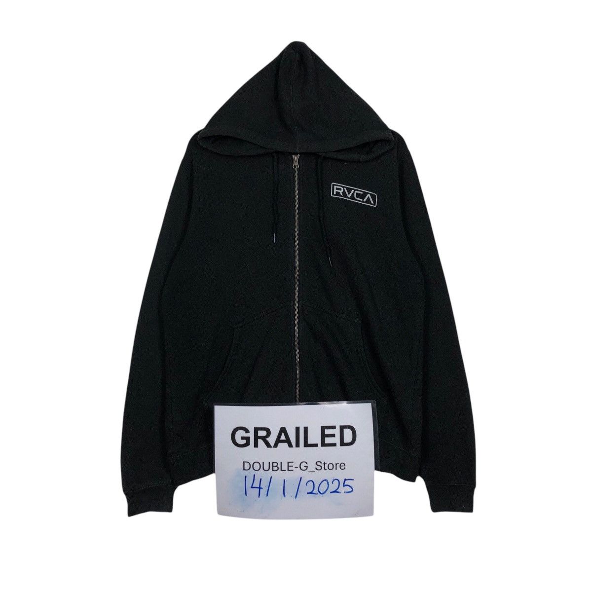 Japanese Brand 📌Vintage Hoodie Zipper Sweater Rvca Big Logo Spell Out Size US S / EU 44-46 / 1 - 2 Thumbnail