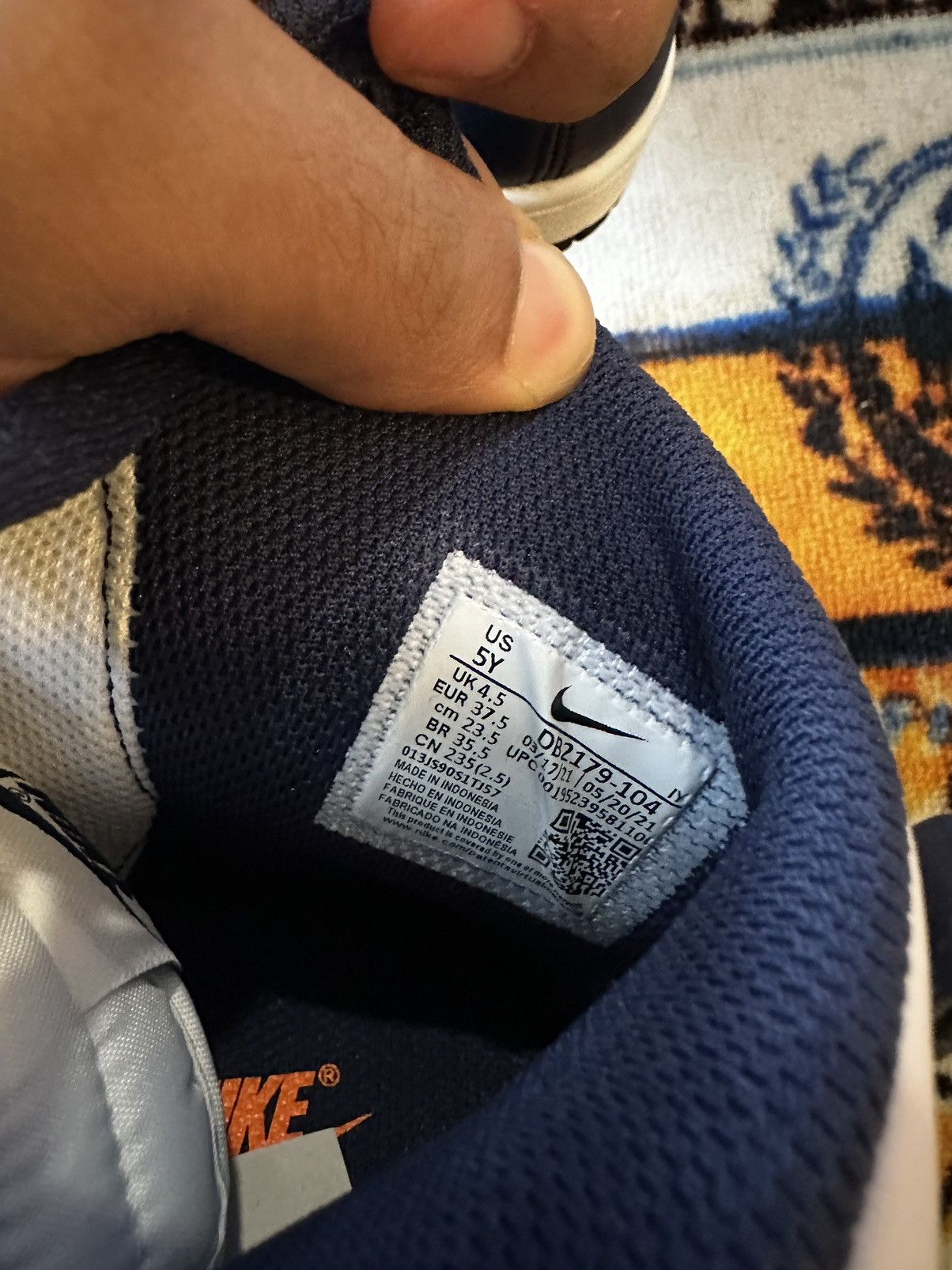 Nike Nike Dunk High Championship Navy Size US 5 / EU 37 - 5 Thumbnail