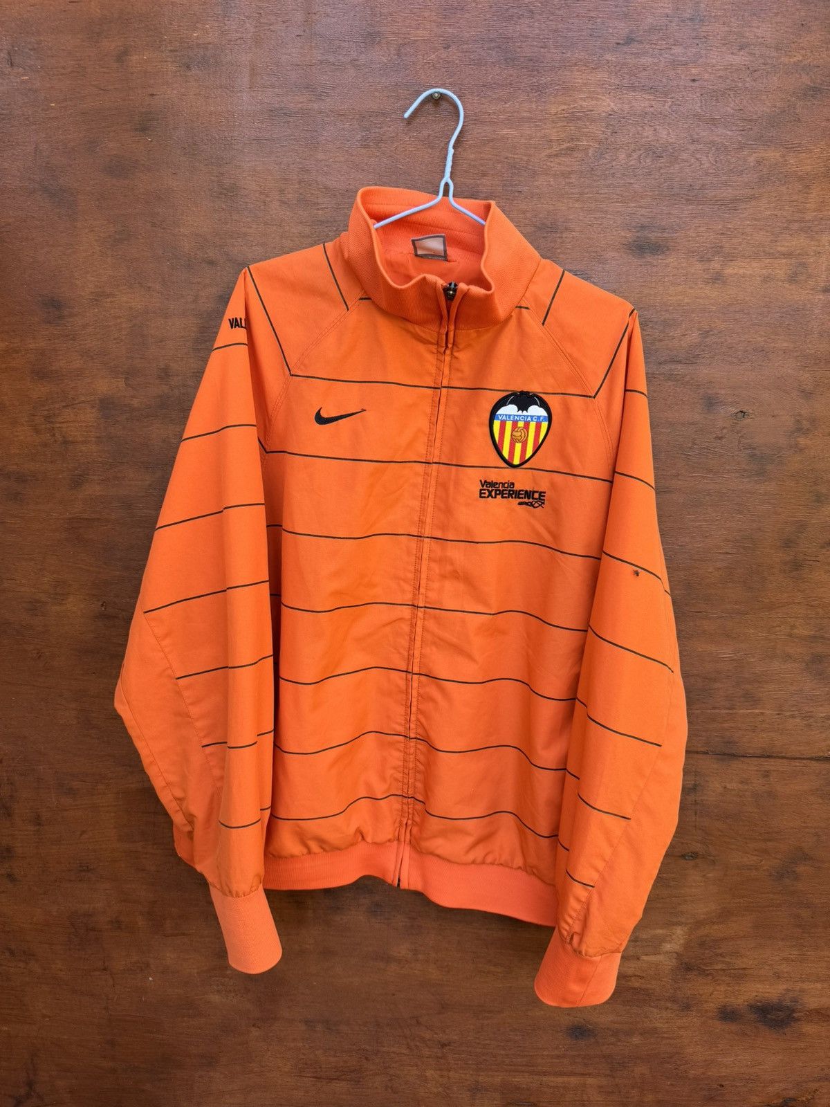 FC Valencia 2008/2009 Nike Orange Track Jacket - sz L - 9/10