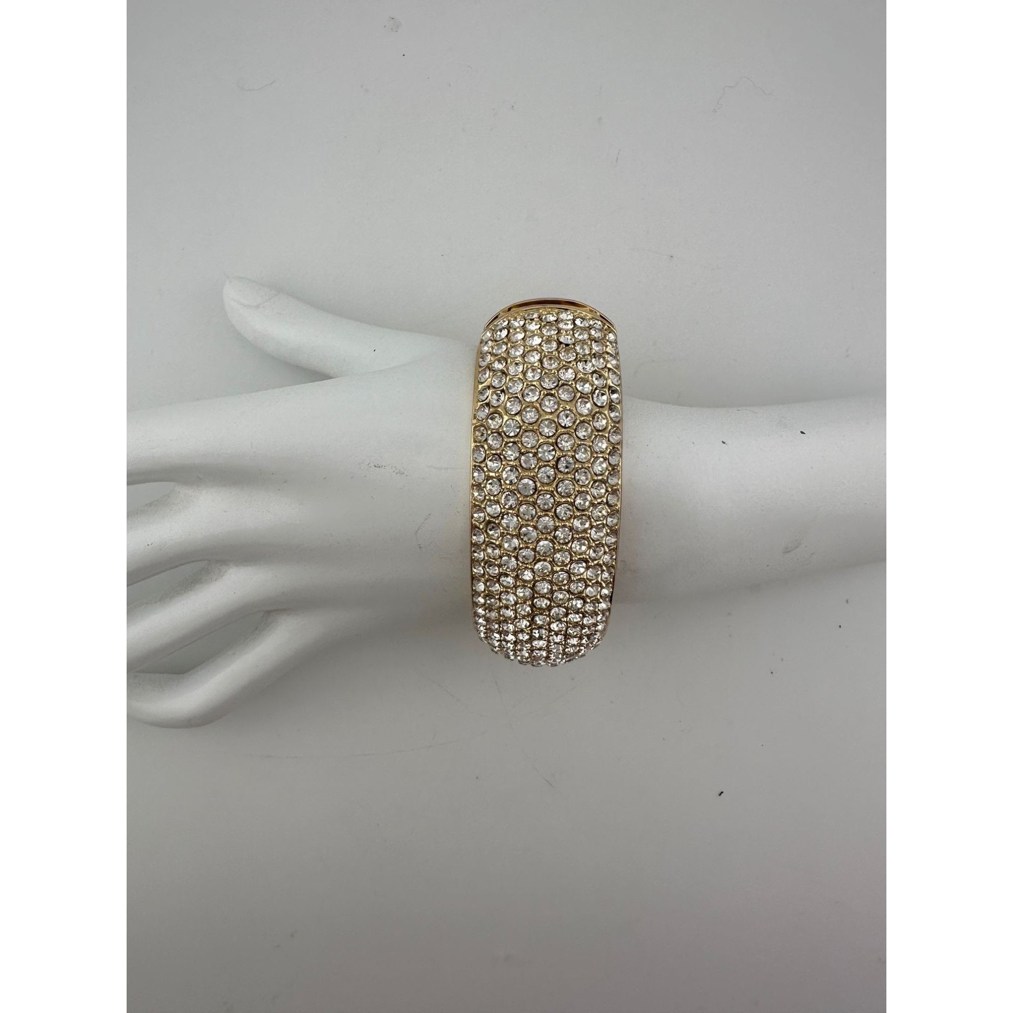 Other Wide Rhinestone Bangle Bracelet Size ONE SIZE - 6 Thumbnail