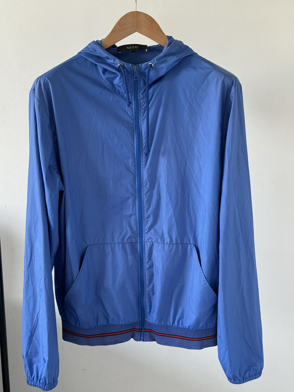 Gucci Gucci blue hooded windbreaker jacket Size US XL / EU 56 / 4 - 2 Thumbnail