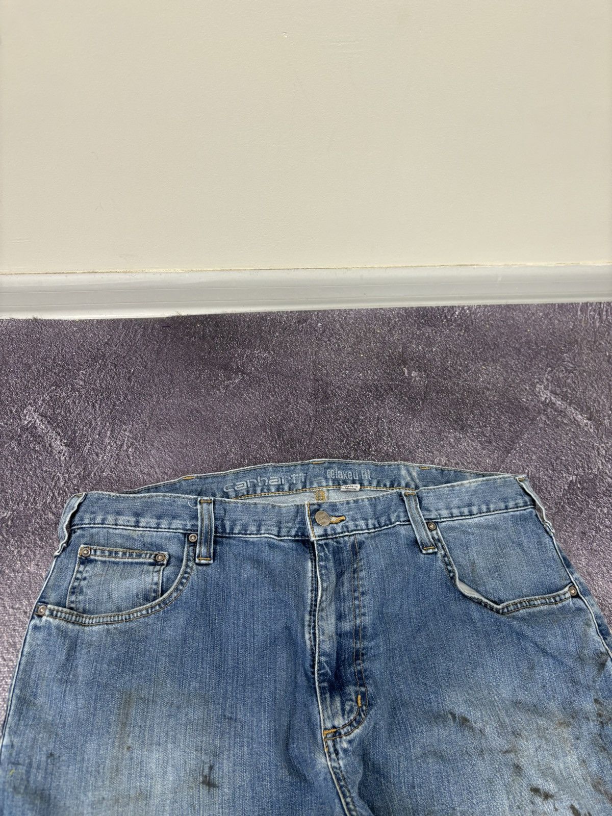 Carhartt Vintage Carhartt Y2K Faded Blue Work Hype Relaxed Fit Jeans Size US 38 / EU 54 - 13 Thumbnail