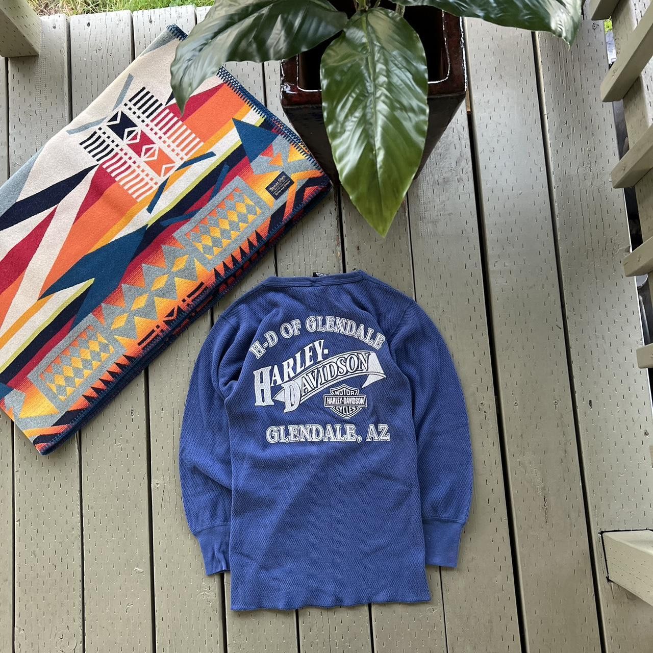 Harley Davidson × Vintage VVintage Harley Davidson Long Sleeve Thermal Size US L / EU 52-54 / 3 - 3 Thumbnail