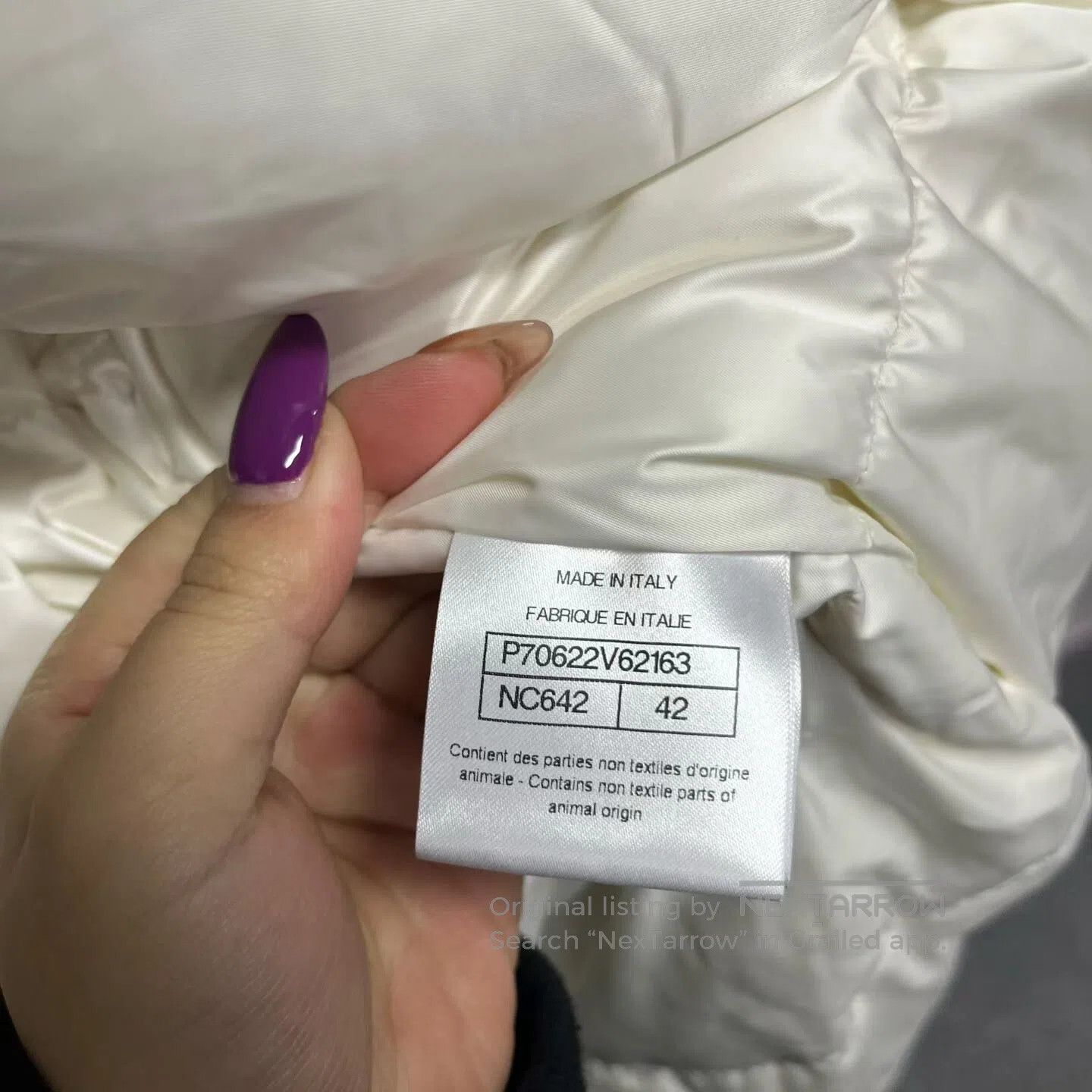 Chanel Chanel SIZE 42 Long printed hooded jacket with a plush lin Size L / US 10 / IT 46 - 3 Thumbnail