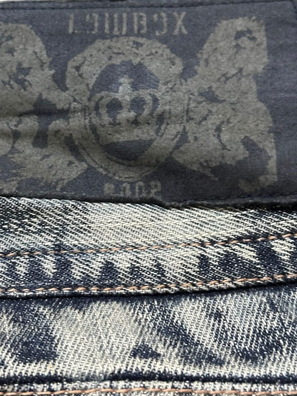 LOWBOX Vintage Lowbox Flare Art Wash Grunge Distressed Denim Size US 33 - 7 Thumbnail