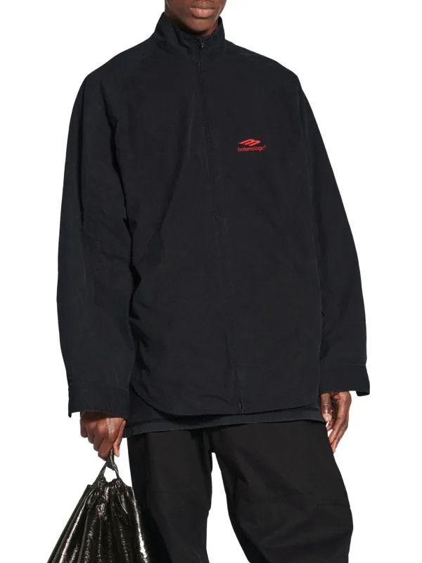Balenciaga o1s1wg111024 3B Sports Icon Tracksuit Shirt in Black Size US XXL / EU 58 / 5 - 1 Thumbnail