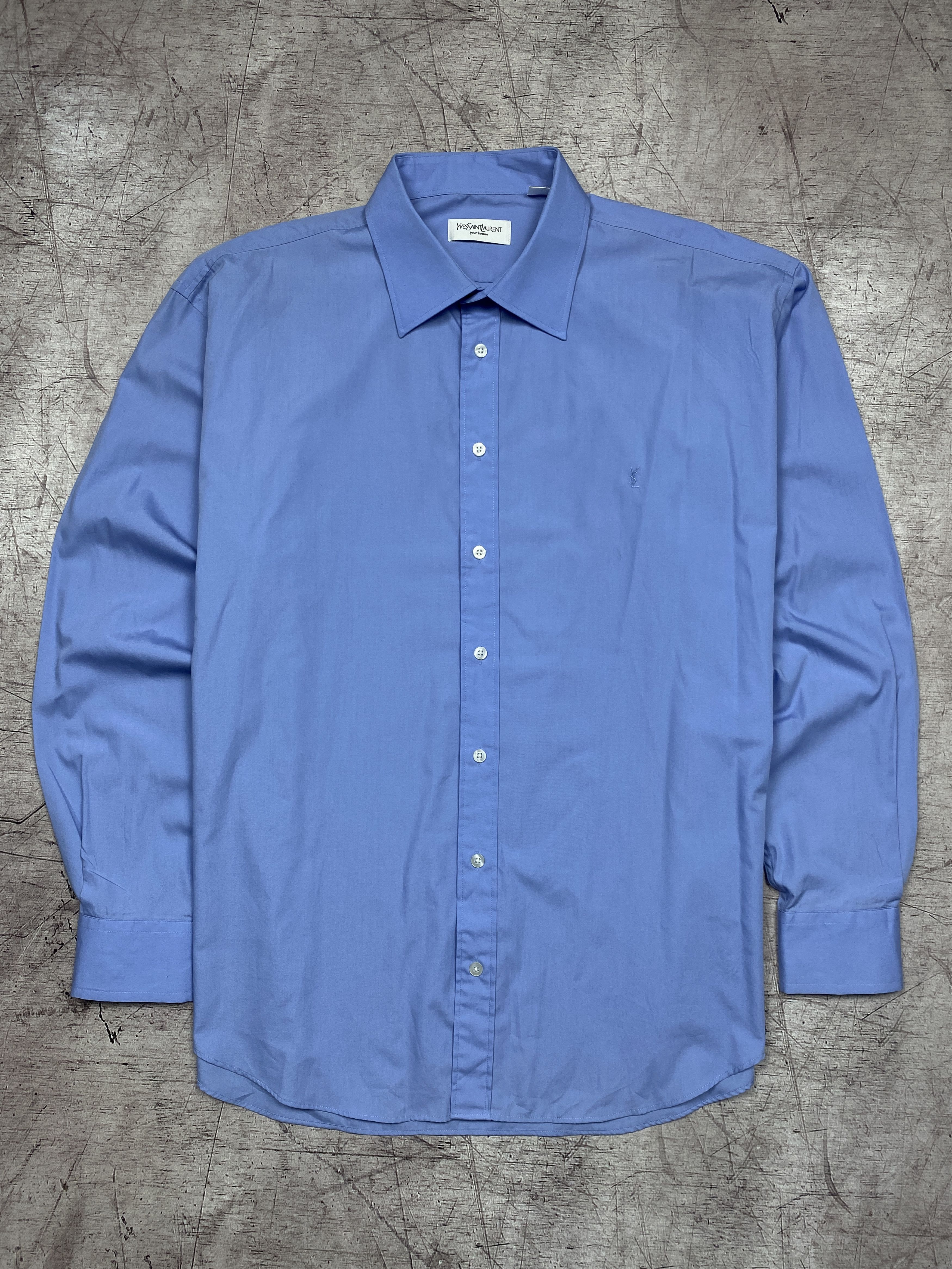 Yves Saint Laurent Yves Saint Laurent YSL Vintage Mens Long Sleeve Shirt Size US XL / EU 56 / 4 - 1 Thumbnail