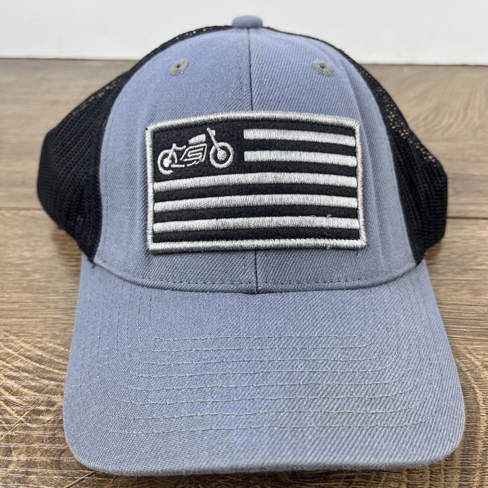 Other Scothc & Iron Motorcycle Hat Snapback Hat Blue Adjustable Ha Size ONE SIZE - 3 Thumbnail