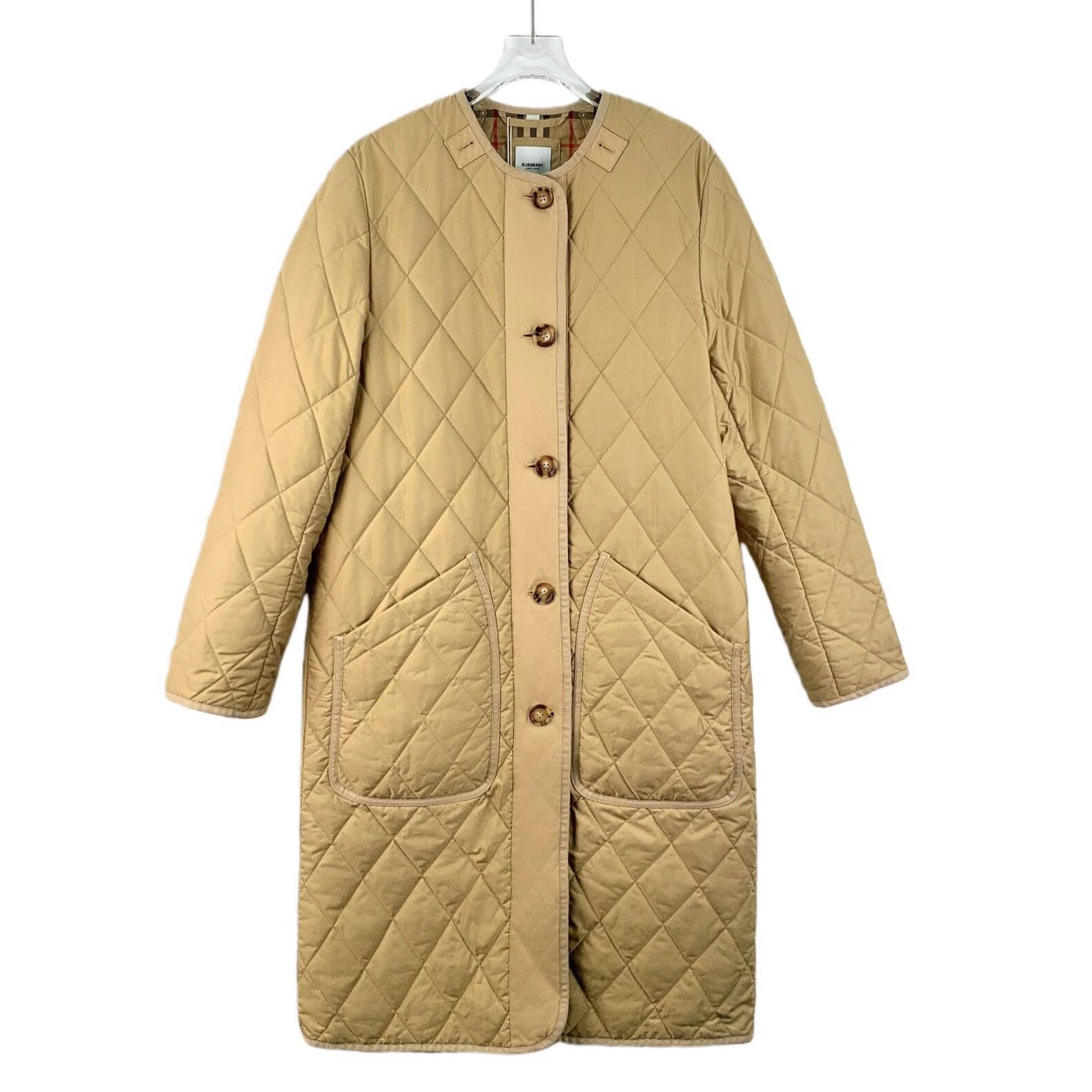 Burberry Burberry Quilted Plaid Brown Down Jacket 42 Women Size M / US 6-8 / IT 42-44 - 1 Thumbnail