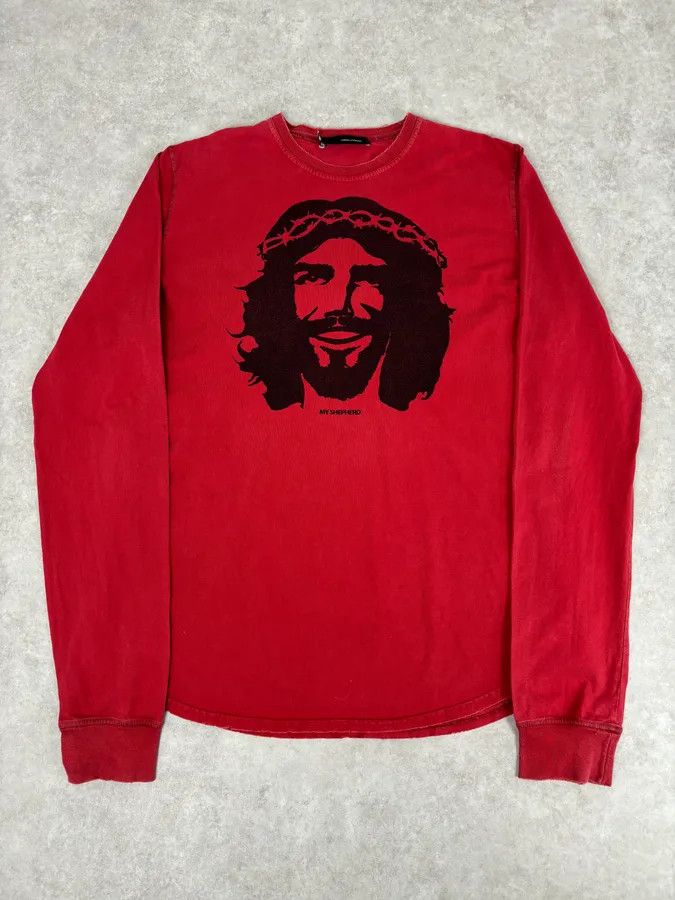 Dsquared2 AW2005 Dsquared2 Red Cotton Che Guevara Graphic Longsleeve T-Shirt Size US L / EU 52-54 / 3 - 1 Thumbnail