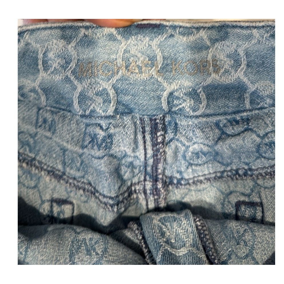 Michael Kors Rare Vintage monogrammed Michael Kors denim mini skirt Y2K Size 34" / US 12 / IT 48 - 6 Thumbnail