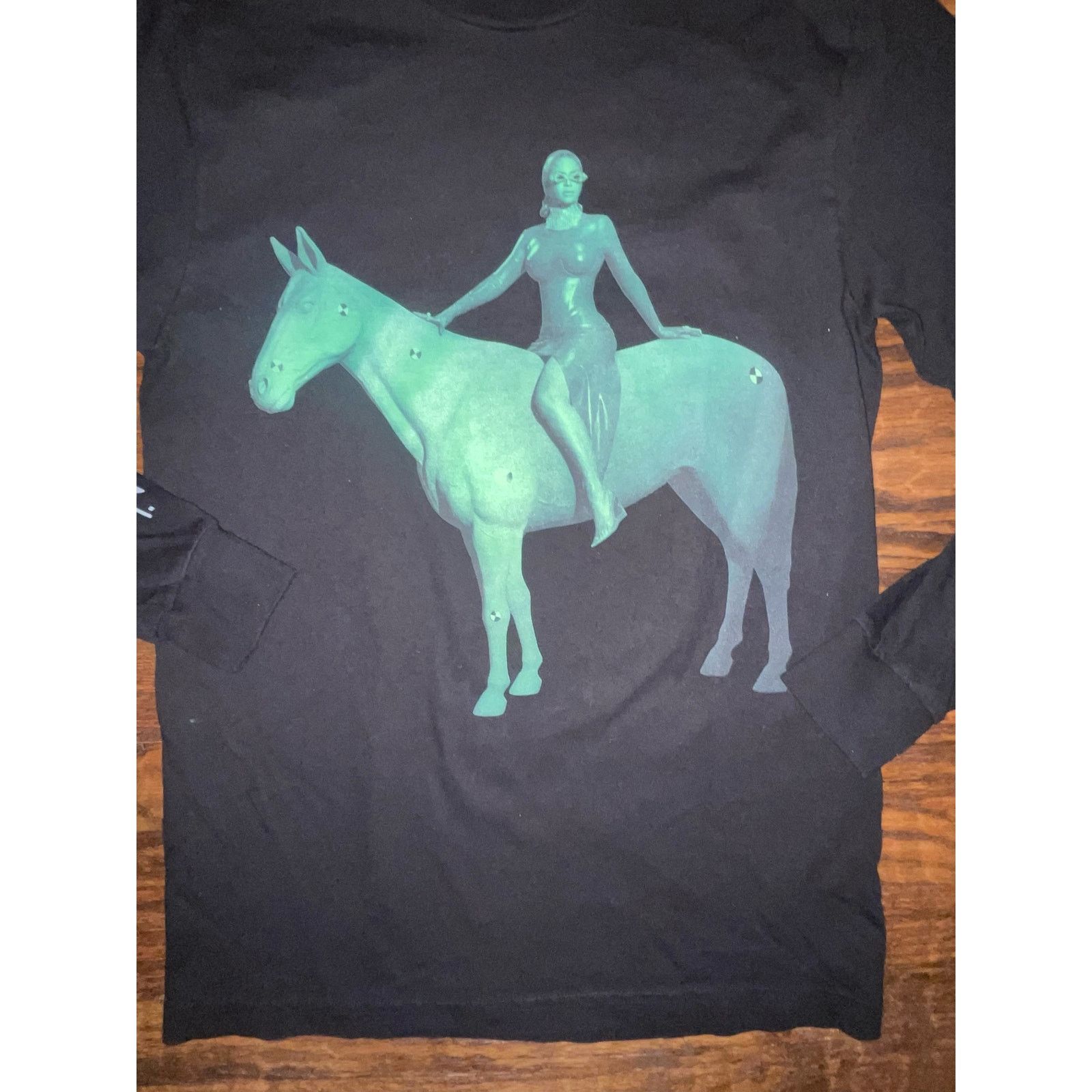 Beyonce BEYONCE RENAISSANCE WORLD TOUR CHROME L/S GREEN HORSE Size S / US 4 / IT 40 - 2 Thumbnail