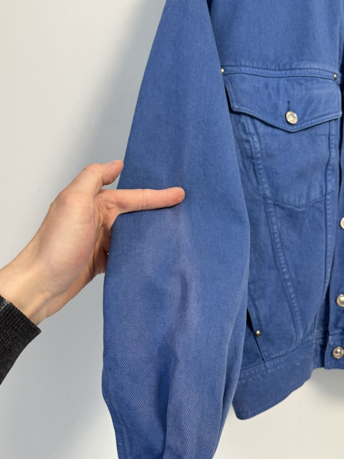 Versace Versace Vintage Blue Denim Jacket — Luxury Streetwear Size US M / EU 48-50 / 2 - 14 Thumbnail