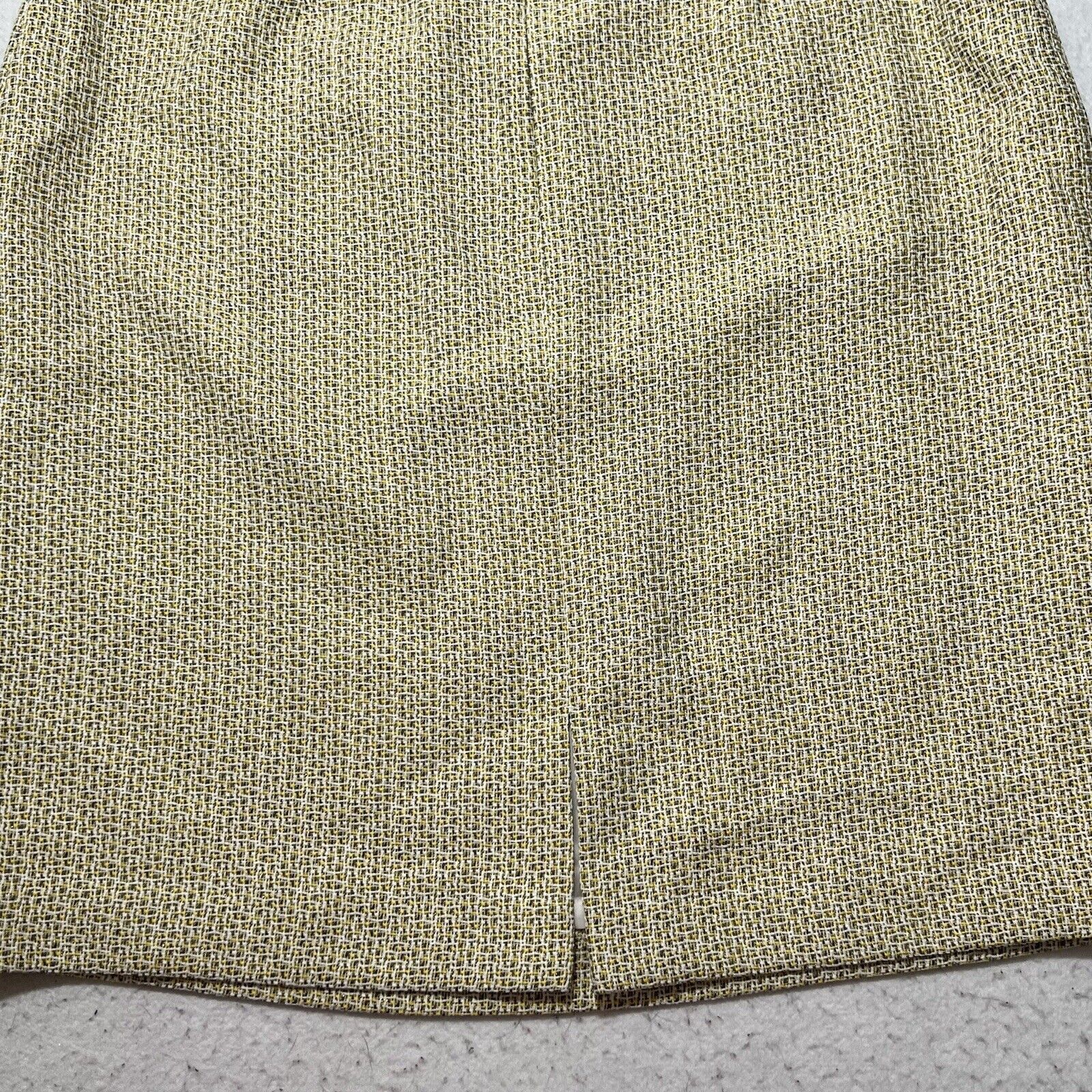 Other Tahari 16 Straight Pencil Skirt Yellow Glitter Sparkle Lined Size 38" / US 16 / IT 52 - 8 Thumbnail