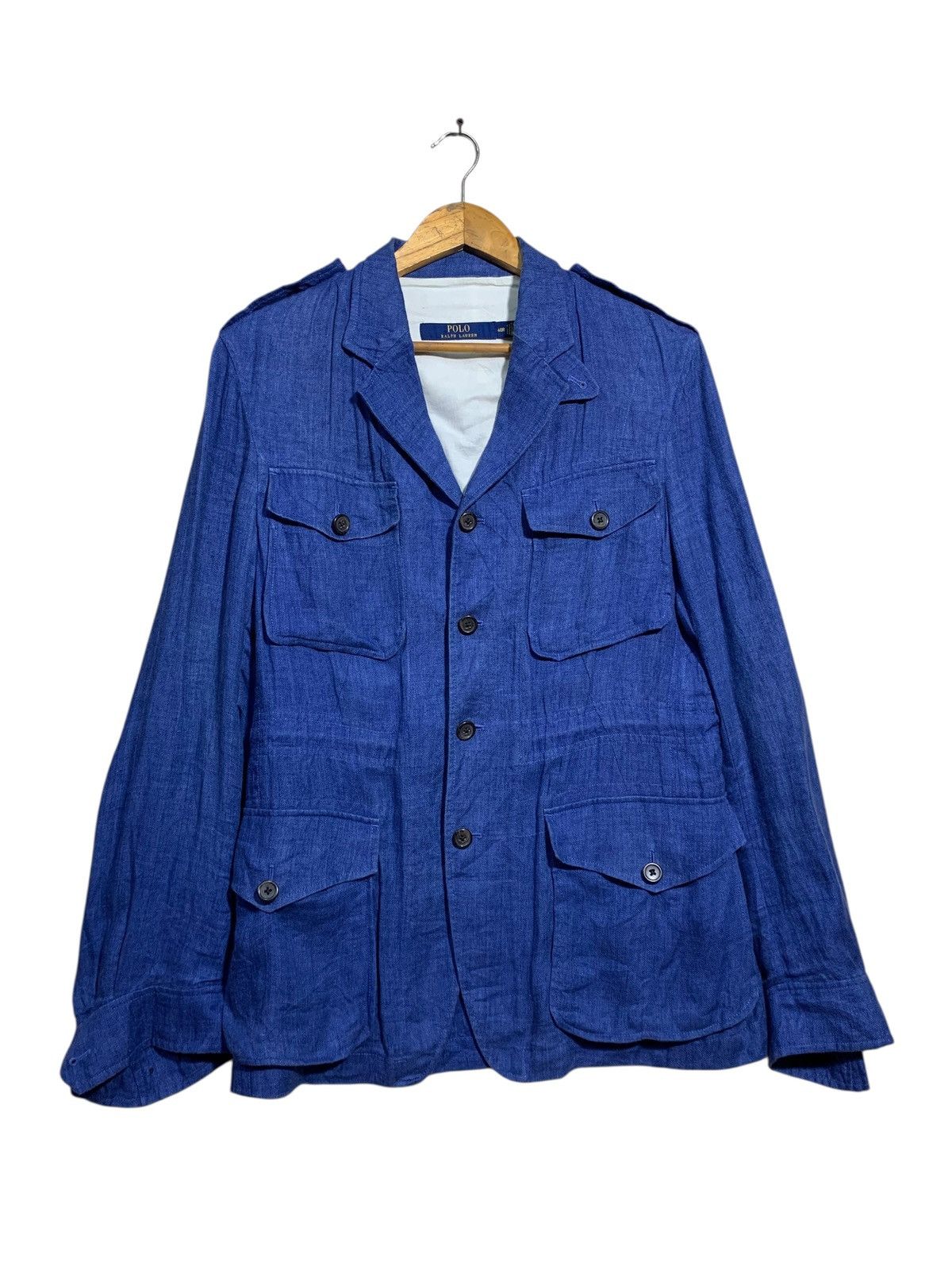 Polo Ralph Lauren 🔥POLO RALPH LAUREN LINEN 4 POCKETS JACKET Size US M / EU 48-50 / 2 - 1 Thumbnail