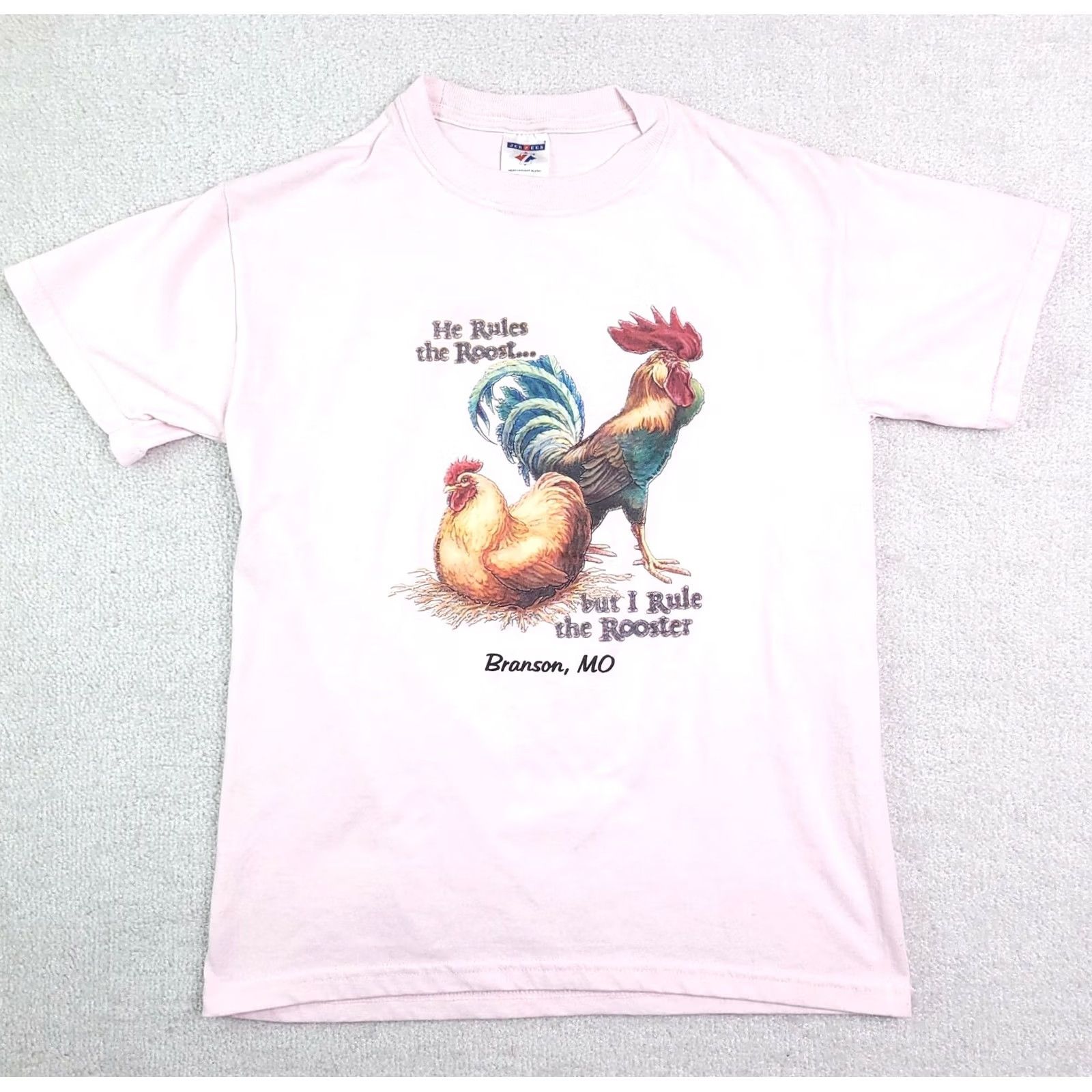Jerzees VINTAGE Jerzees T Shirt Women’s Small Pink I Rule The Rooster Branson Mo Tee Shirt Size S / US 4 / IT 40 - 2 Thumbnail