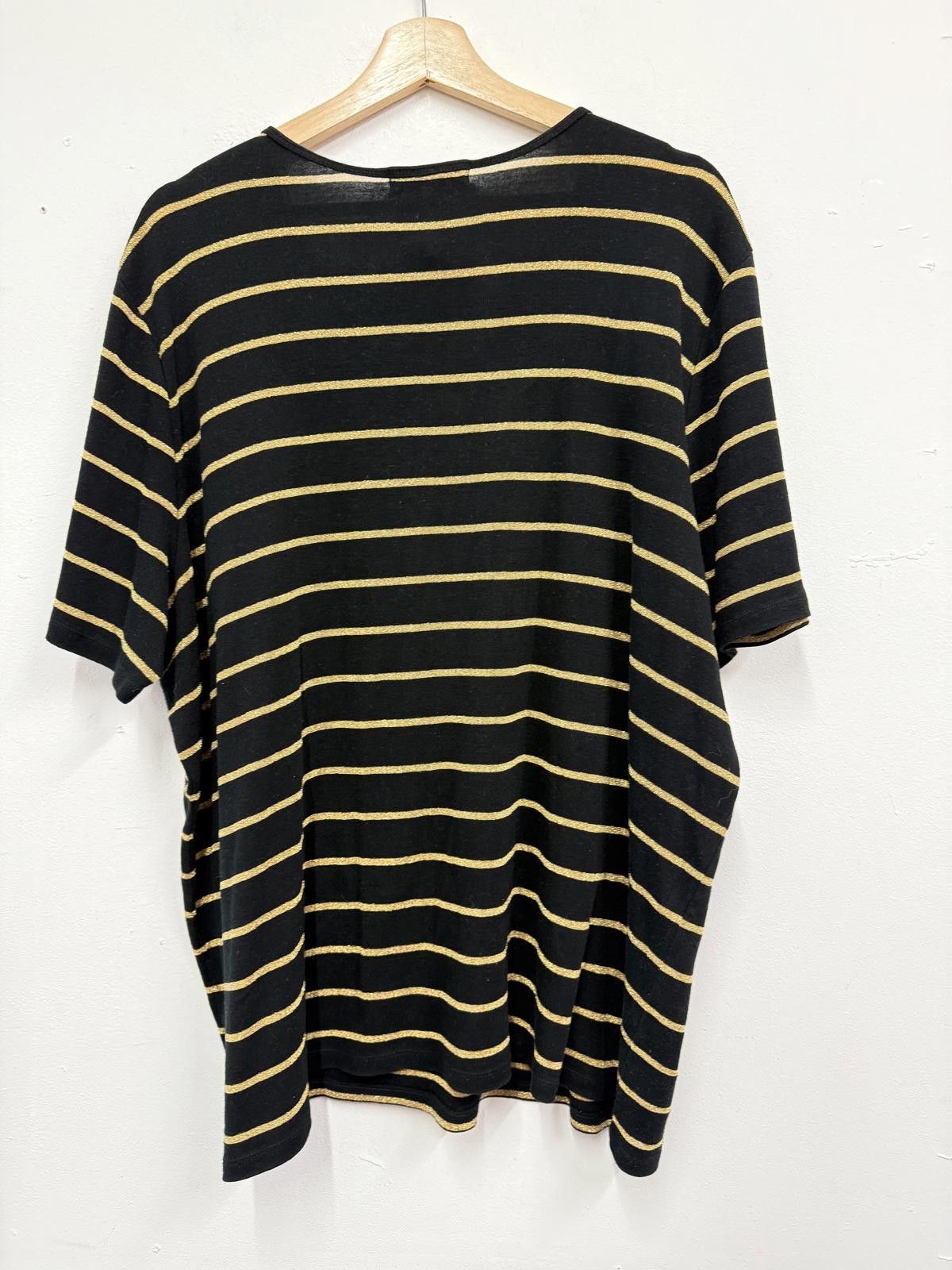Lauren Ralph Lauren Lauren Ralph Lauren Black and Gold Striped T-Shirt 3X Size US XXL / EU 58 / 5 - 4 Thumbnail