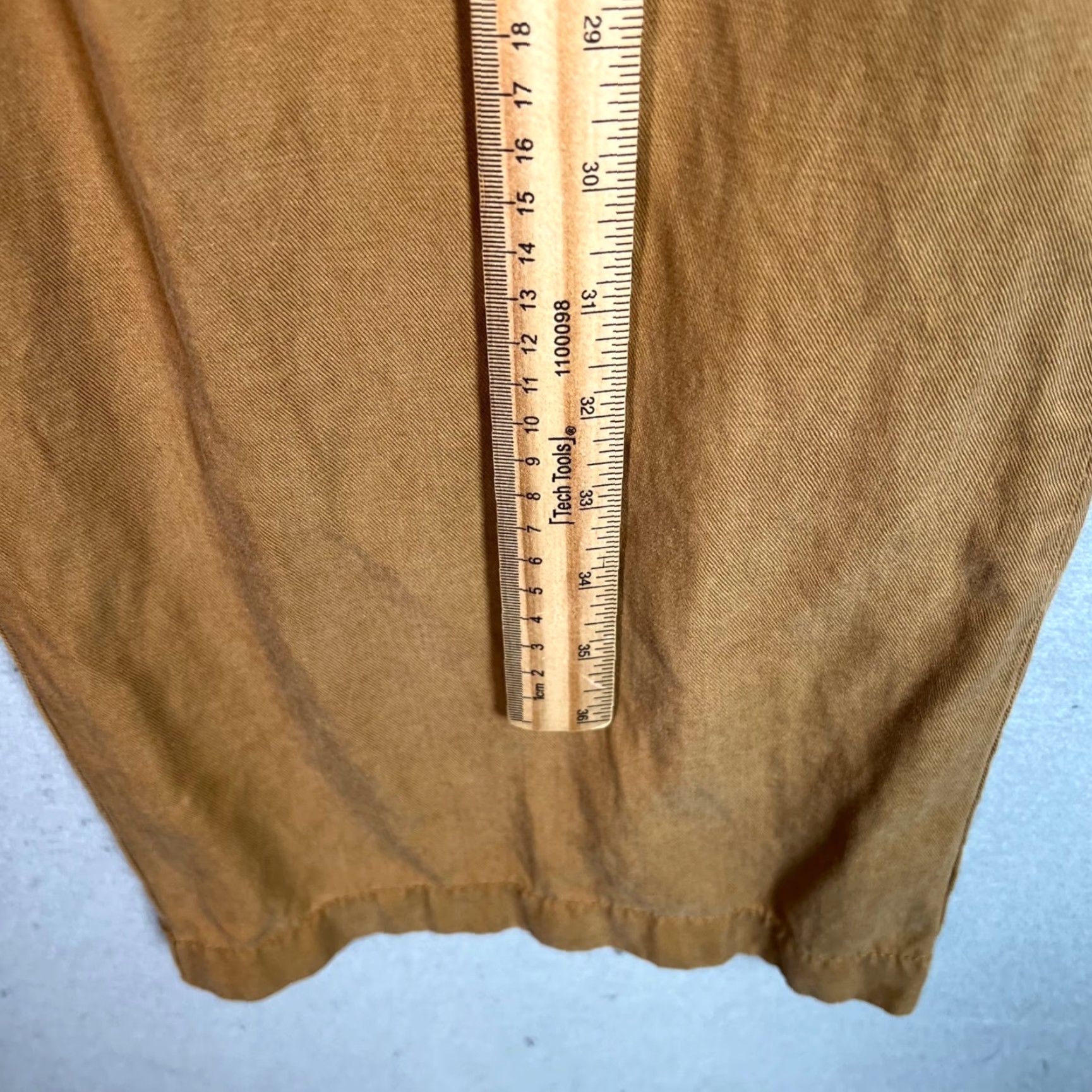 Madewell Madewell Brand Womens Pleated Wide-Leg Pants Size 00 Lyocell Cotton Blend Brown Size 24" / US 00 / IT 34 - 6 Thumbnail