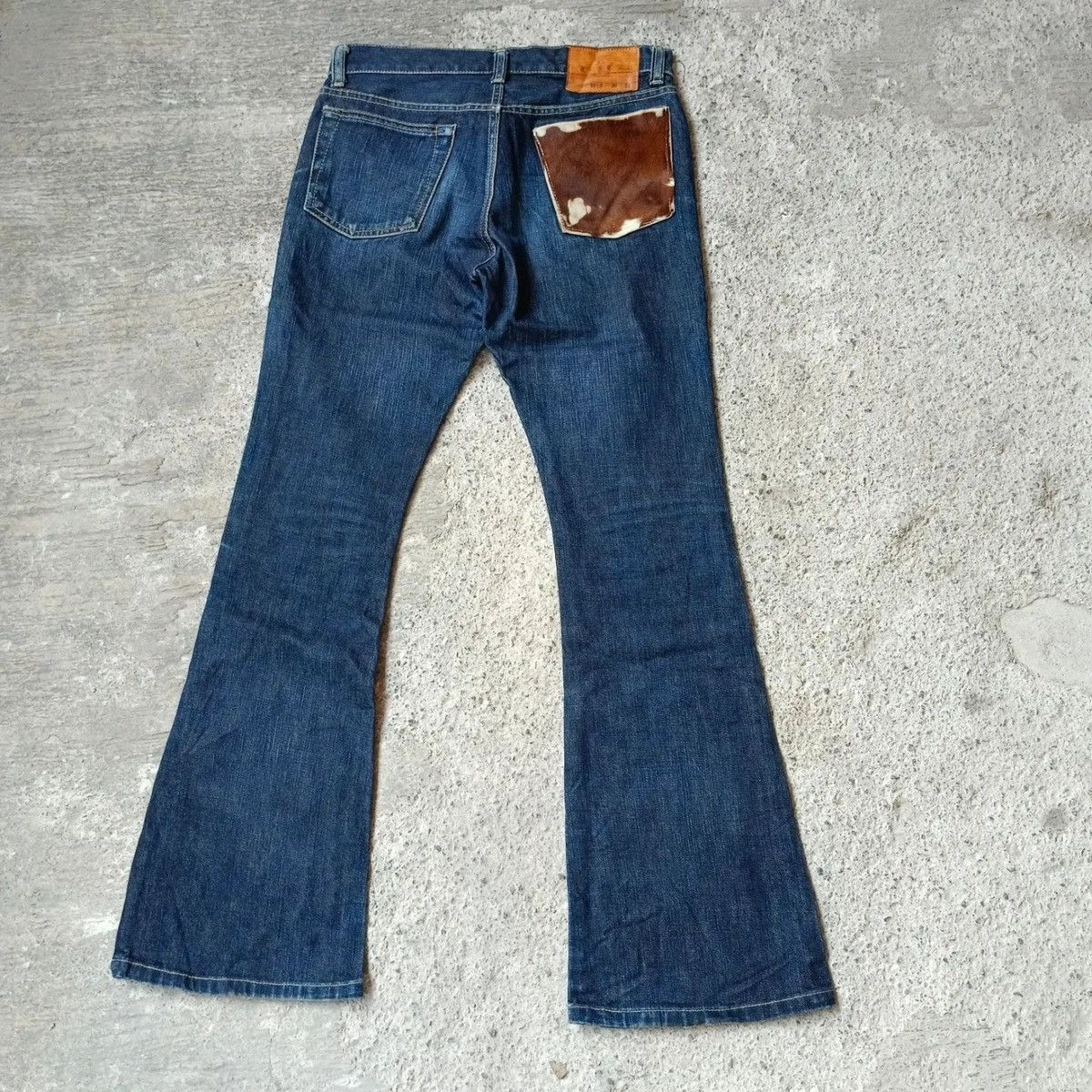 Other 🔥Rare🔥TJ-3 cow leather pocket perfect flare tokyo denim Size US 30 / EU 46 - 1 Thumbnail