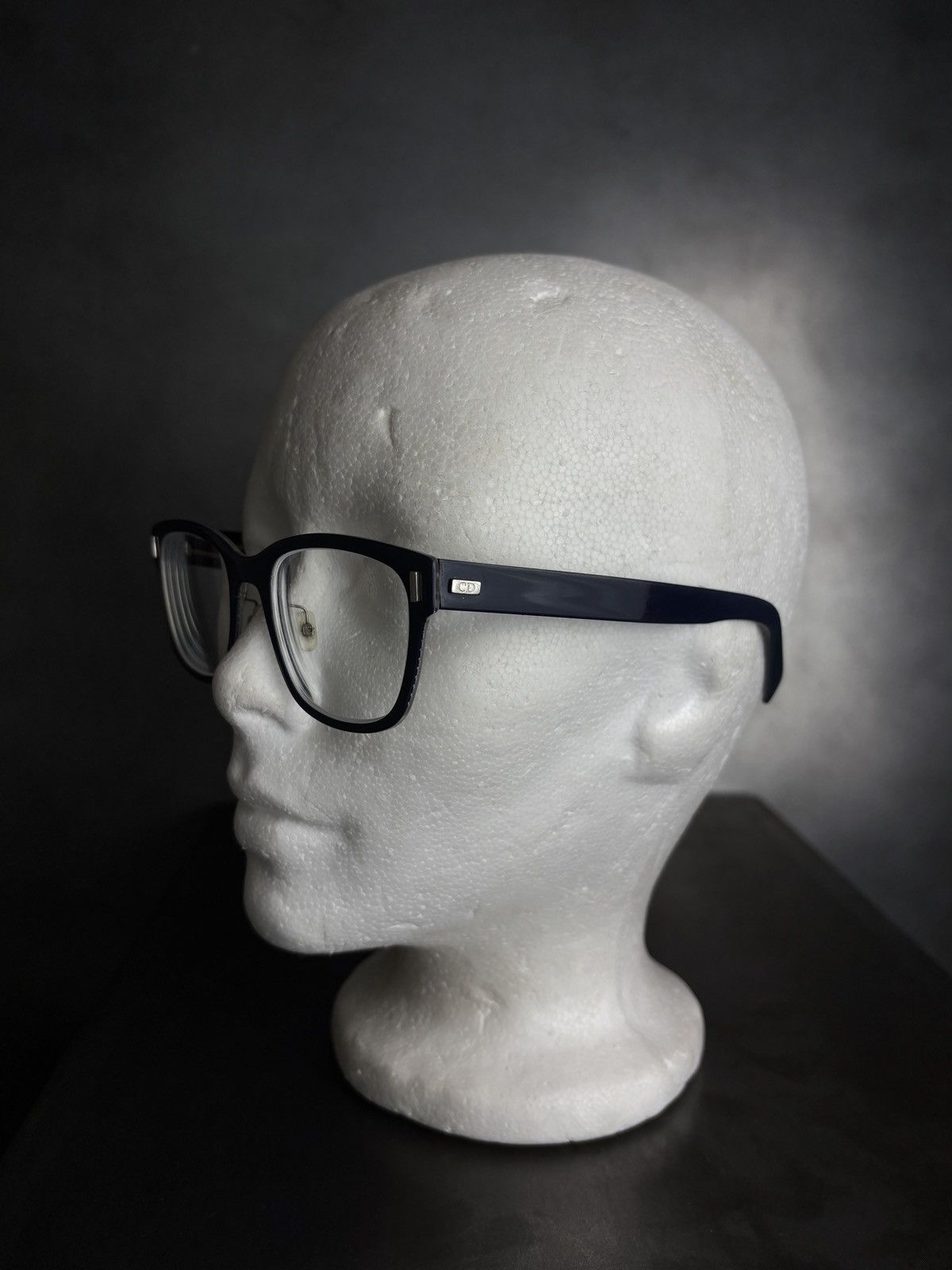 Christian Dior Monsieur × Dior Dior Homme Black Tie 2.0C Eyeglasses Dark Blue Made in Japan Size ONE SIZE - 3 Thumbnail