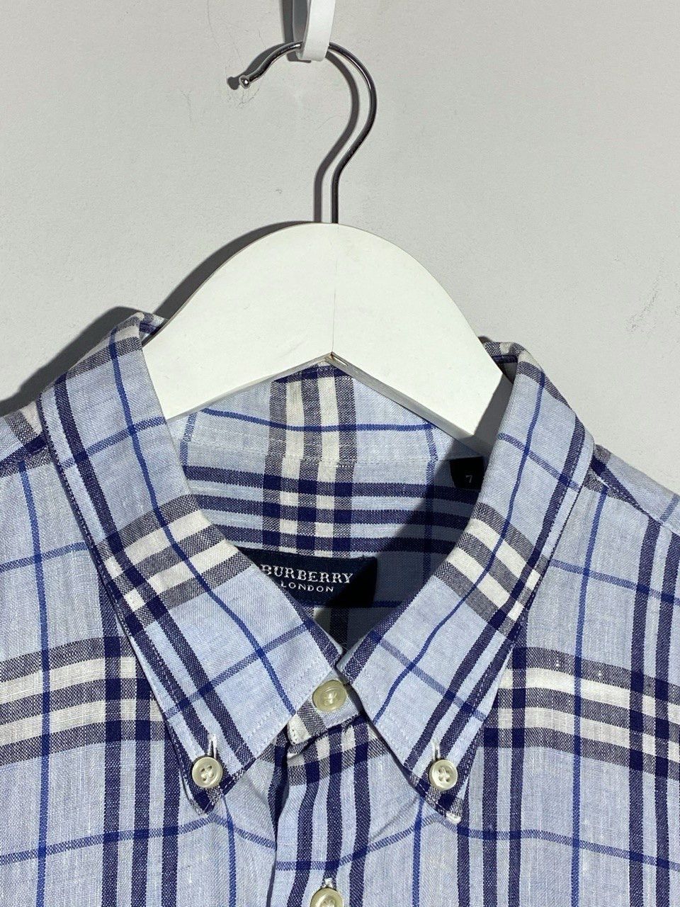 Burberry Burberry London All Over Checked Linen Shirt Rare Item Size US L / EU 52-54 / 3 - 5 Thumbnail