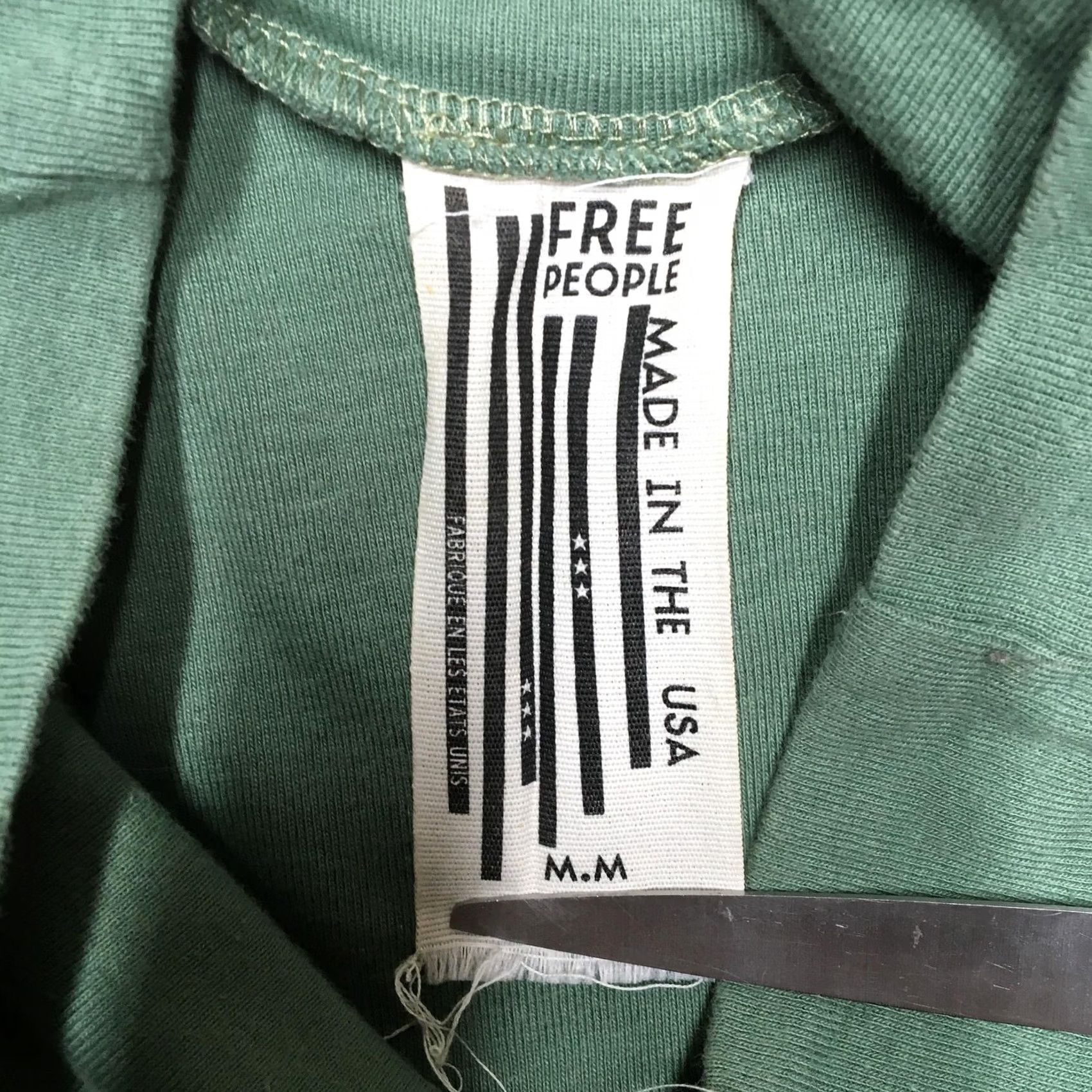 Free People Free People Tank Womens Medium Green Mock Turtleneck Sleeveless Made USA Size M / US 6-8 / IT 42-44 - 4 Thumbnail